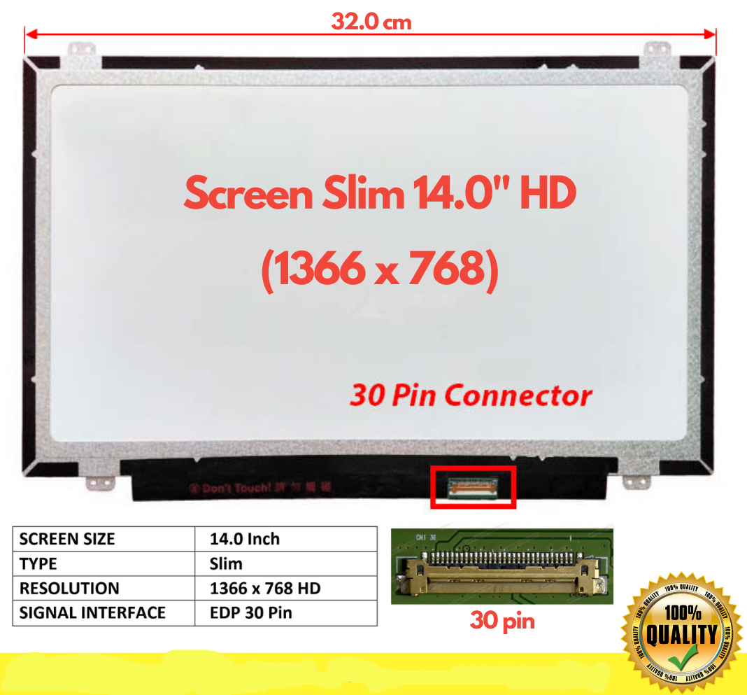 Display Laptop, Asus, VivoBook E403N, E403NA, 14 inch, Slim, HD, 1368x768, 320mm latime, 30 pini