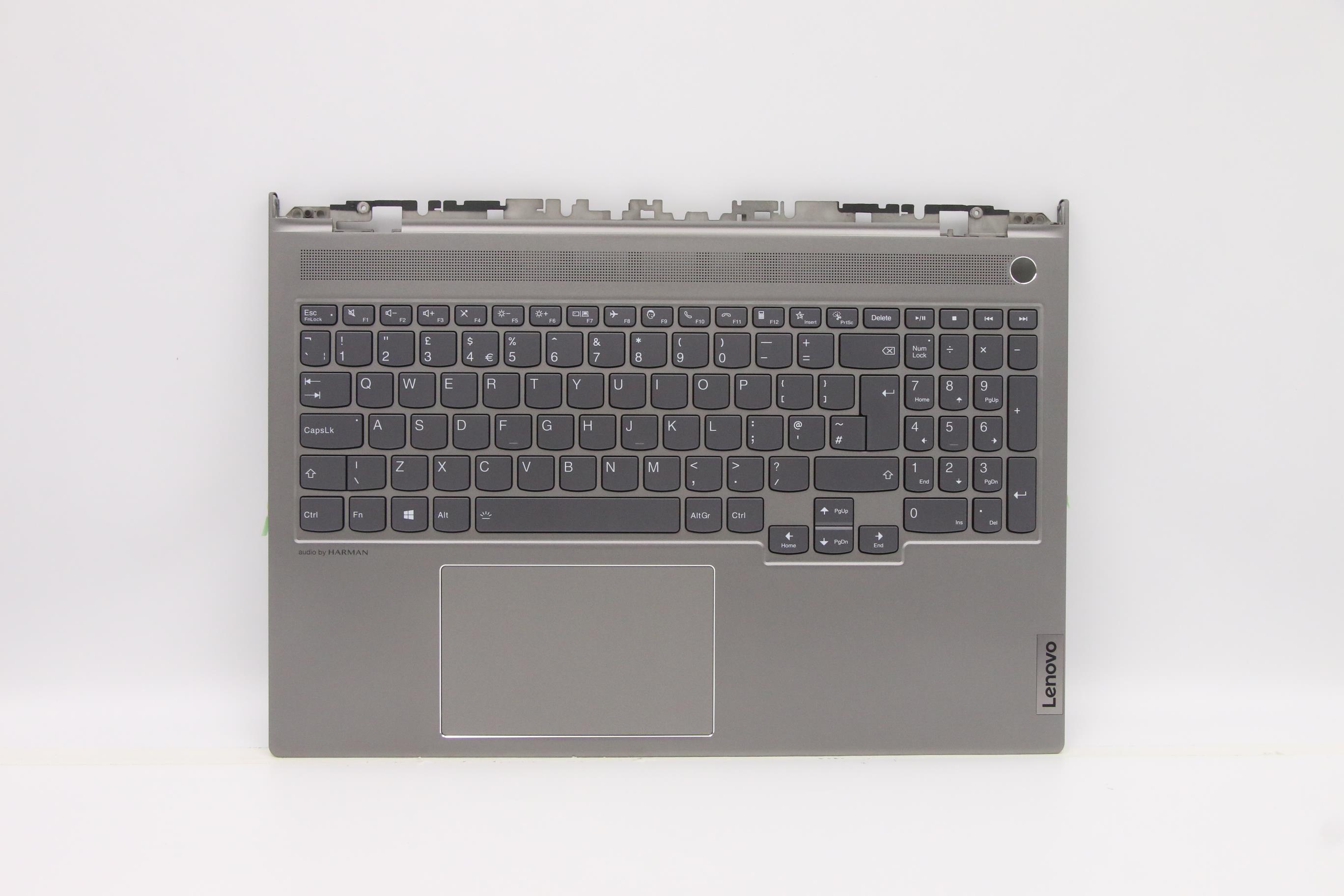 Carcasa superioara cu tastatura palmrest Laptop, Lenovo, ThinkBook 16p G2 ACH Type 20YM, 5CB1D04552, AM2KZ000700, Mineral Grey, layout UK