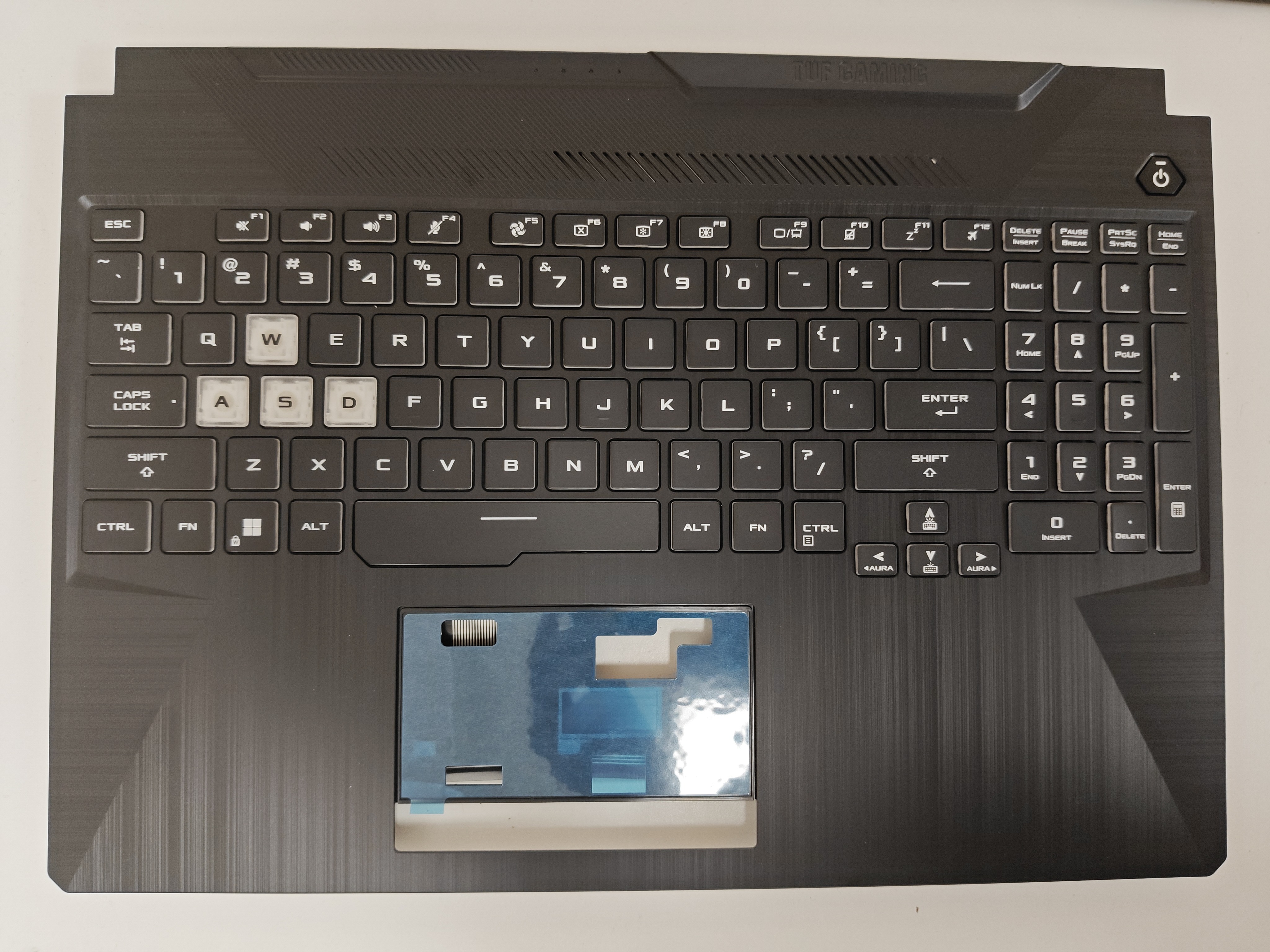 Carcasa superioara cu tastatura palmrest Laptop Gaming, Asus, TUF F15 FX506HC, FX506HE, FX506HE-2A, 90NR0703-R30UI1, ilumianta, RGB, layout US