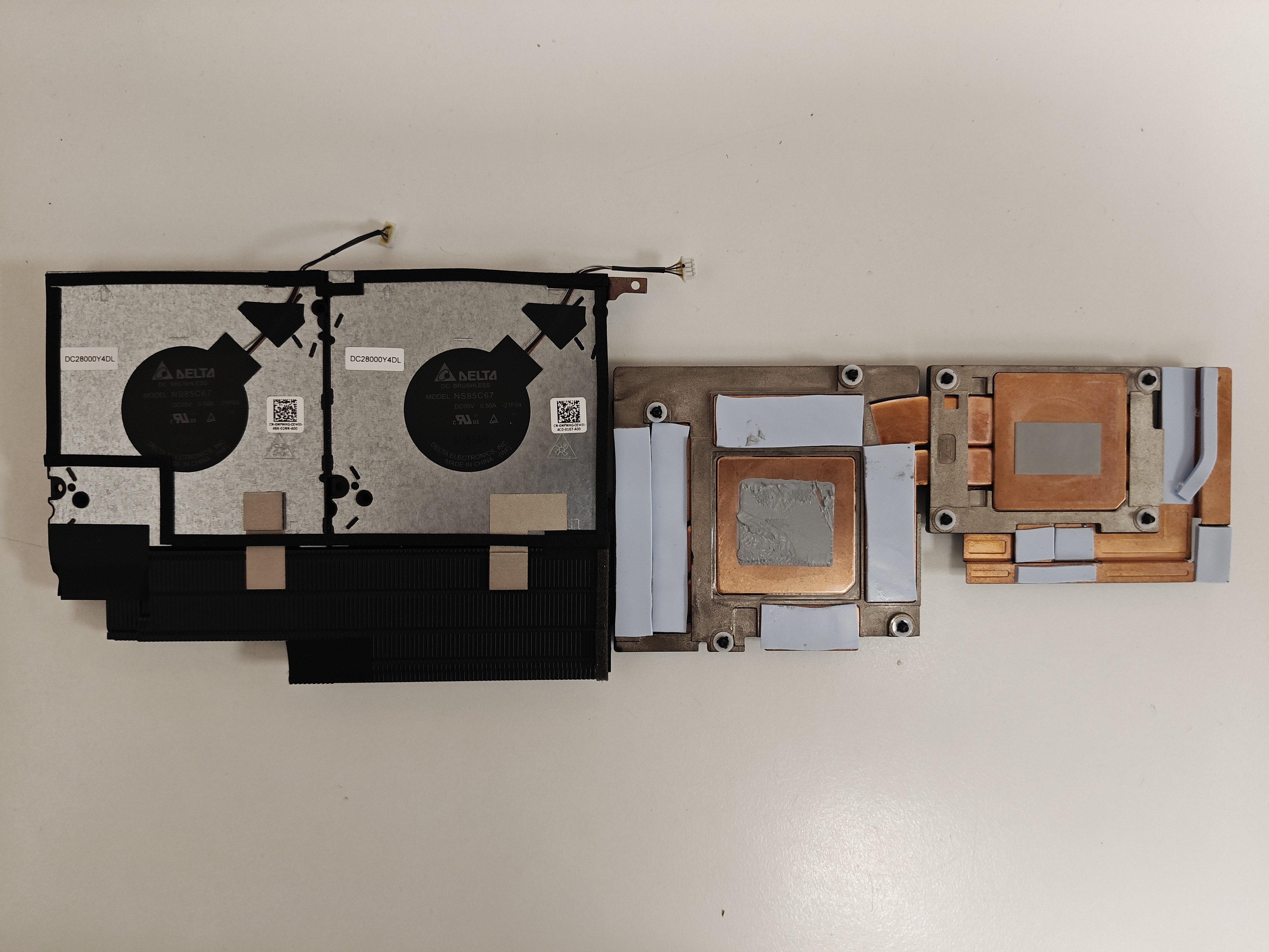 Set coolere Laptop, Dell, Precision 7670, M7670, 028WXW, 28WXW, AT3MM005ZCL, 0MFWHG, NS85C67-21F0, DC28000Y4DL, 5V ,0.50A