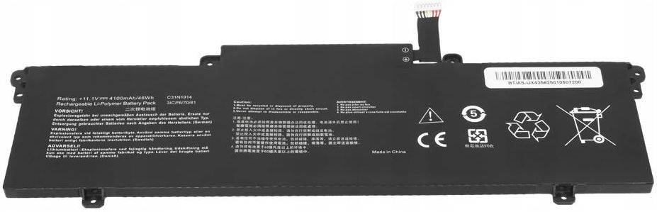 Baterie compatibila Laptop, Asus, ExpertBook B5 Flip B5402C, B5402CBA, B5402CEA, B5402B, B5402FBA, B5402FEA, 0B200-03730000, 0B200-03730100, 3ICP6/70/81, C31N1914, 11.1V, 4100mAh, 46Wh