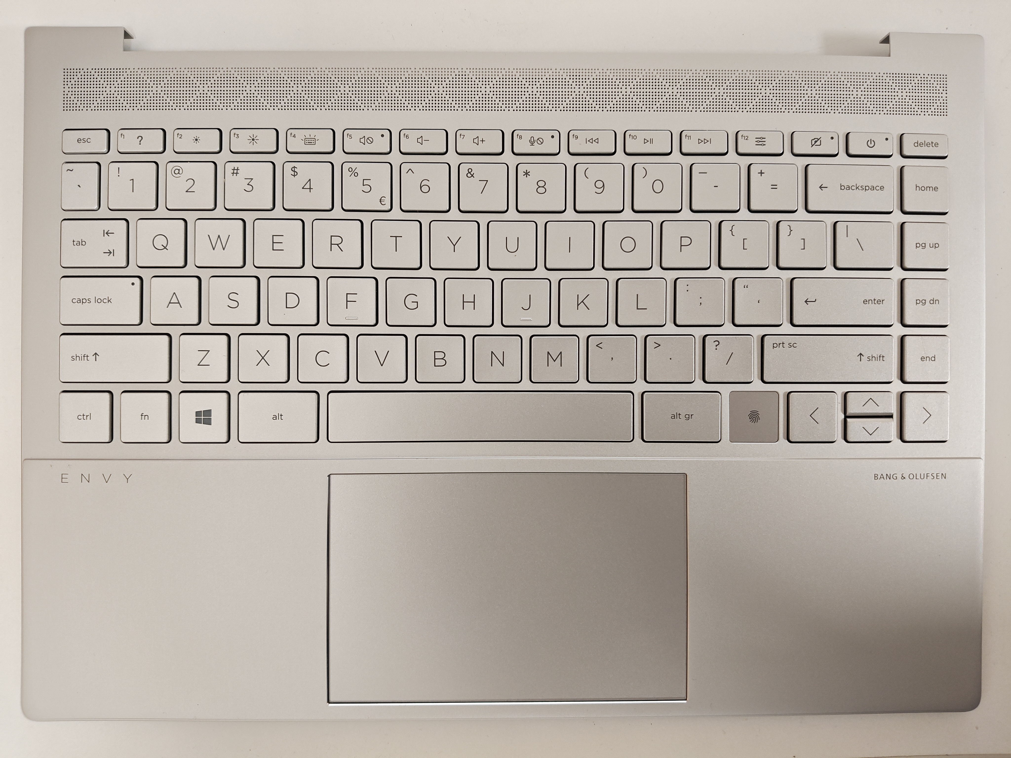 Carcasa superioara cu tastatura palmrest Laptop, HP, Envy 14-EB, TPN-Q252, M30903-001, M30903-031, M30903-271, M30903-B31, 46G3GTATP00, cu touchpad, iluminata, argintie, layout us