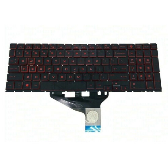 Tastatura Laptop, HP, Omen 15-DH, TPN-C143, iluminata, rosie, layout US