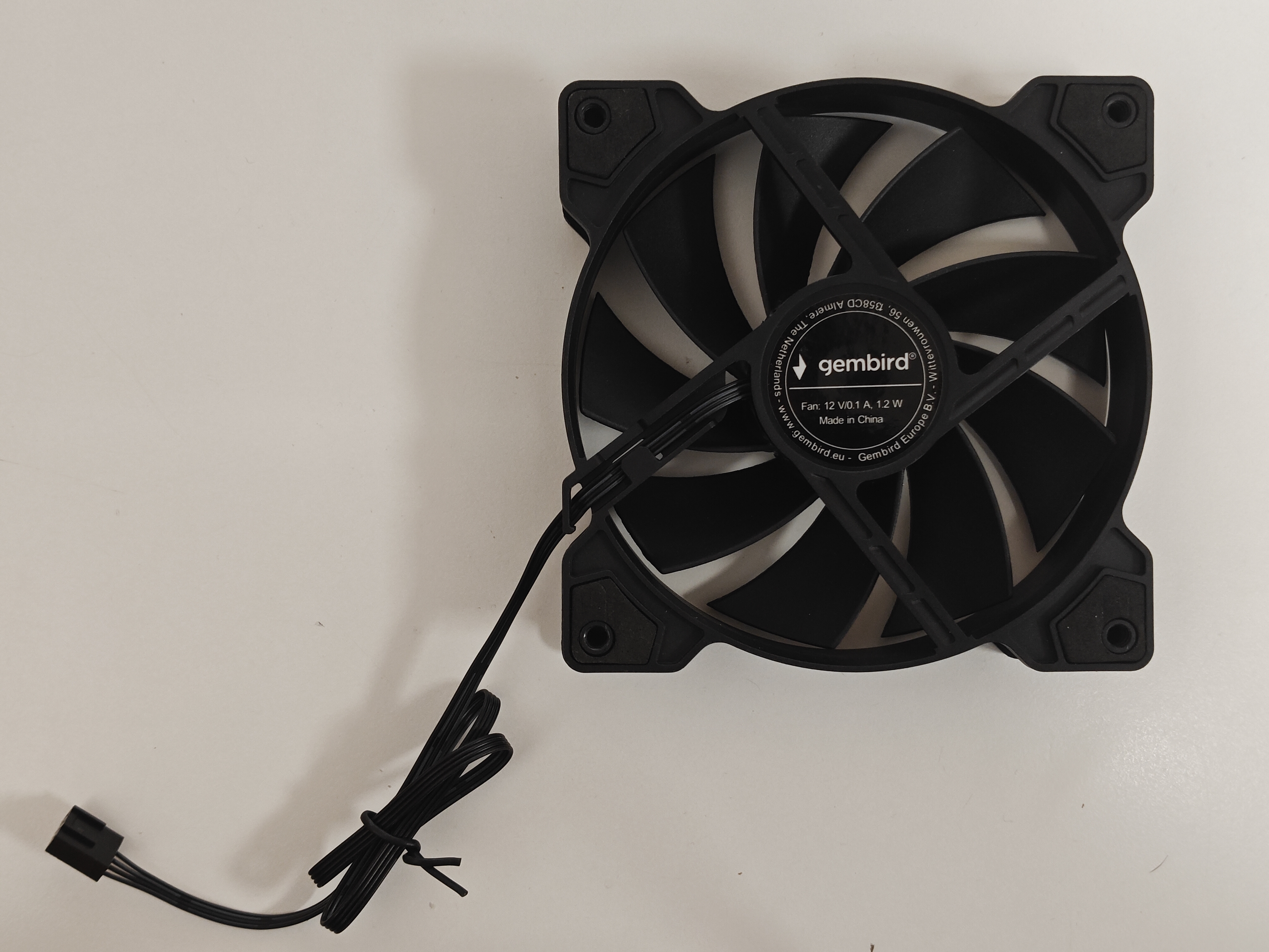 Cooler Desktop PC, Gembird 120x120x25mm, 12V, 0.1A, 4 pini