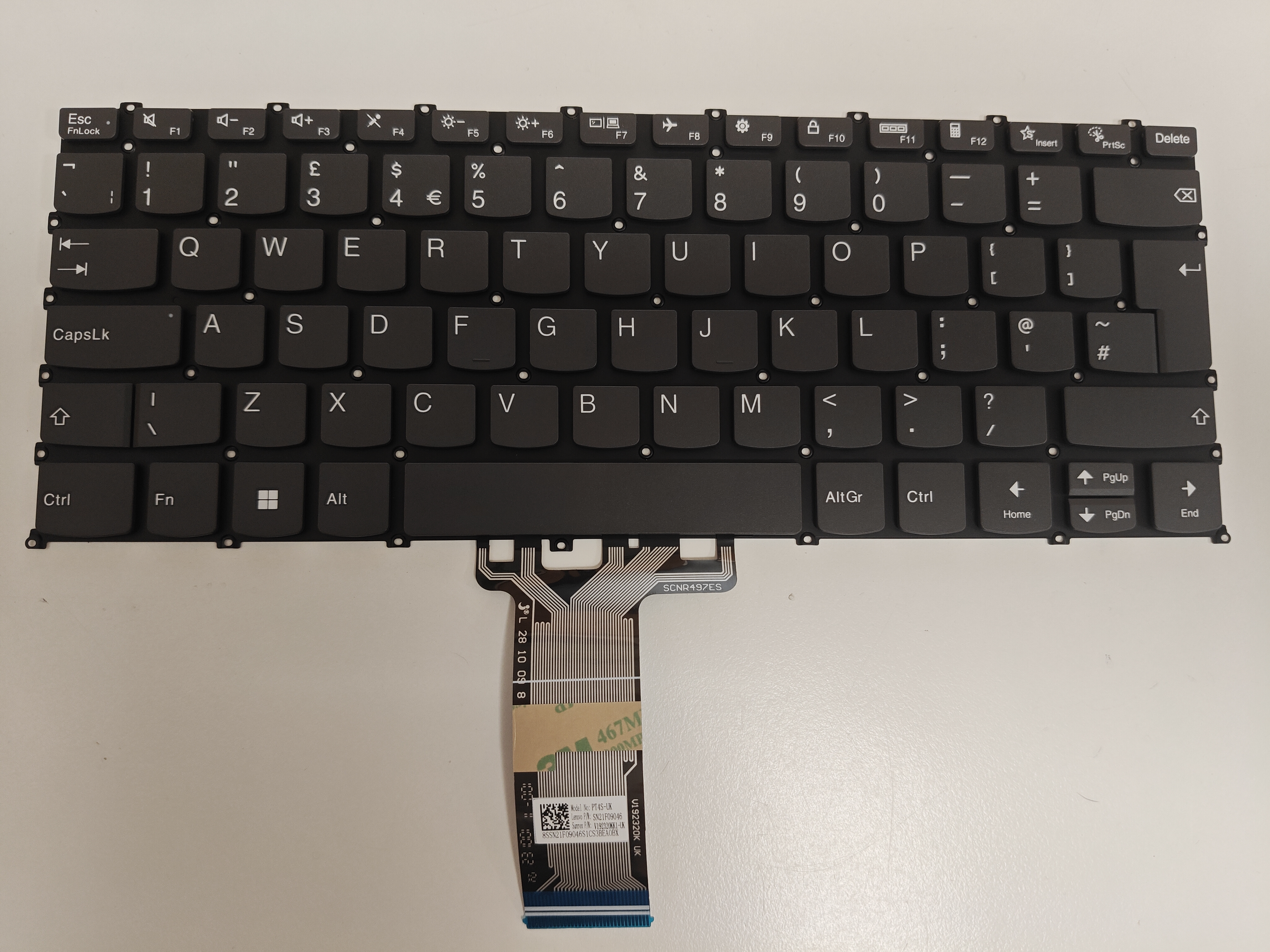 Tastatura Laptop, Lenovo, IdeaPad 1 14IAU7 Type 82QC, 83AF, gri, layout UK