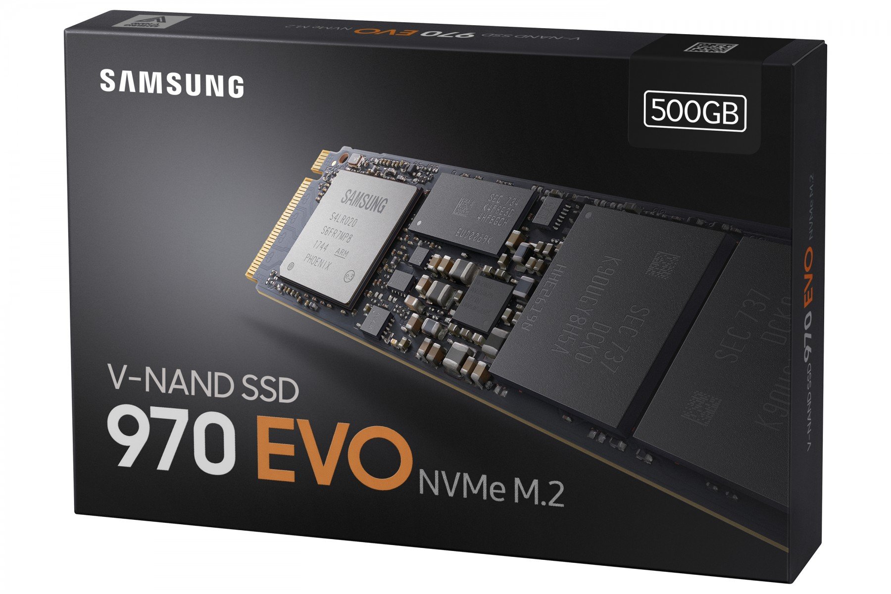 Solid state drive (SSD) Samsung 970 EVO, 500GB, NVMe, M.2, MZ-V7E500BW, Laptop/Desktop