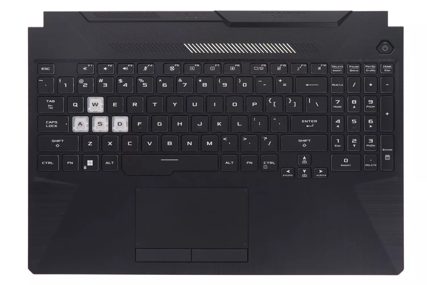 Carcasa superioara cu tastatura palmrest Laptop Gaming, Asus, TUF A15 FA506Q, FA506QE, FA506QM, FA506QMM, FA506QR, 90NR0636-R31UI1, 90NR0636-R31US1, 33NJFTAJN20, FA506QE-2A, ilumianta, RGB, layout US