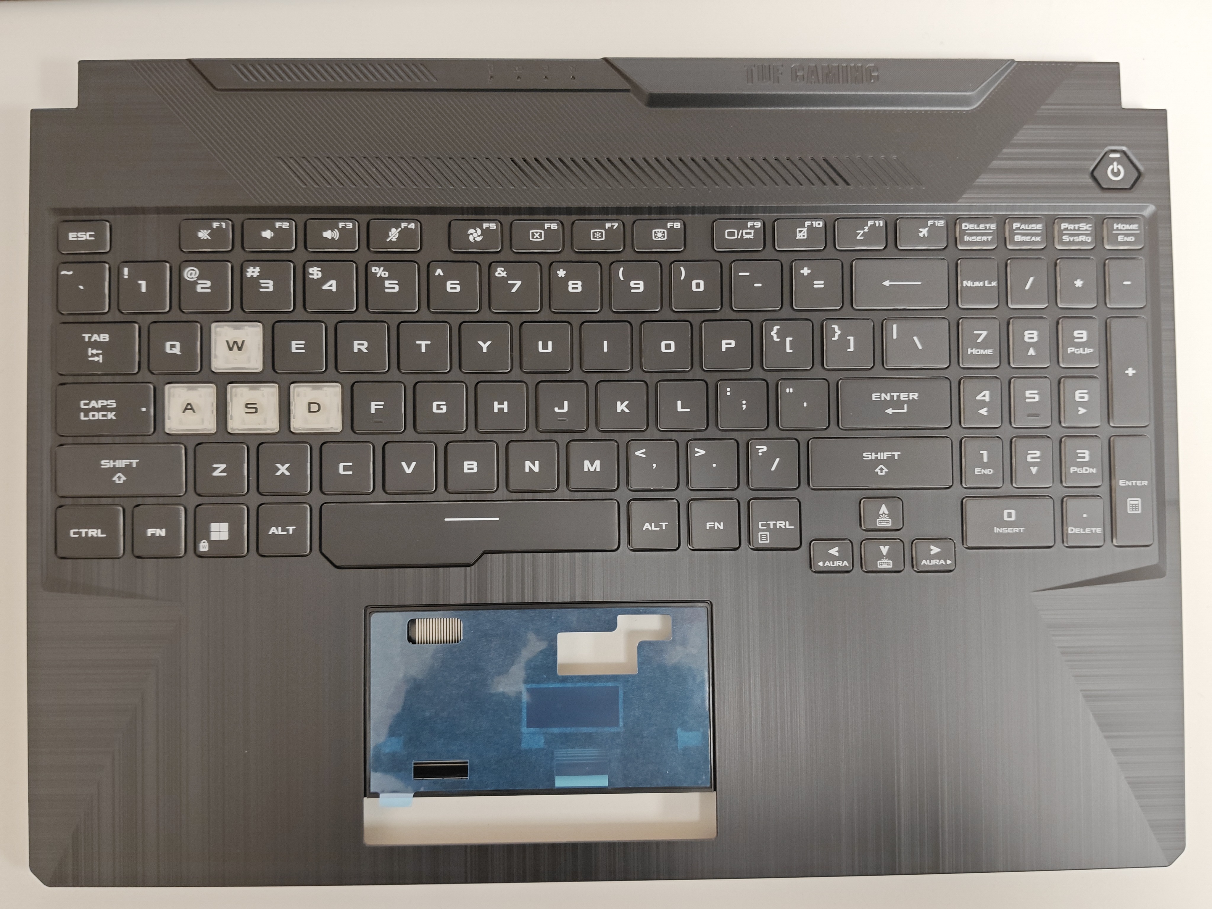 Carcasa superioara cu tastatura palmrest Laptop Gaming, Asus, TUF A15 FA506Q, FA506QE, FA506QM, FA506QMM, FA506QR, 90NR0636-R31UI1, 90NR0636-R31US1, 33NJFTAJN20, FA506QE-2A, ilumianta, RGB, fara touchpad, layout US