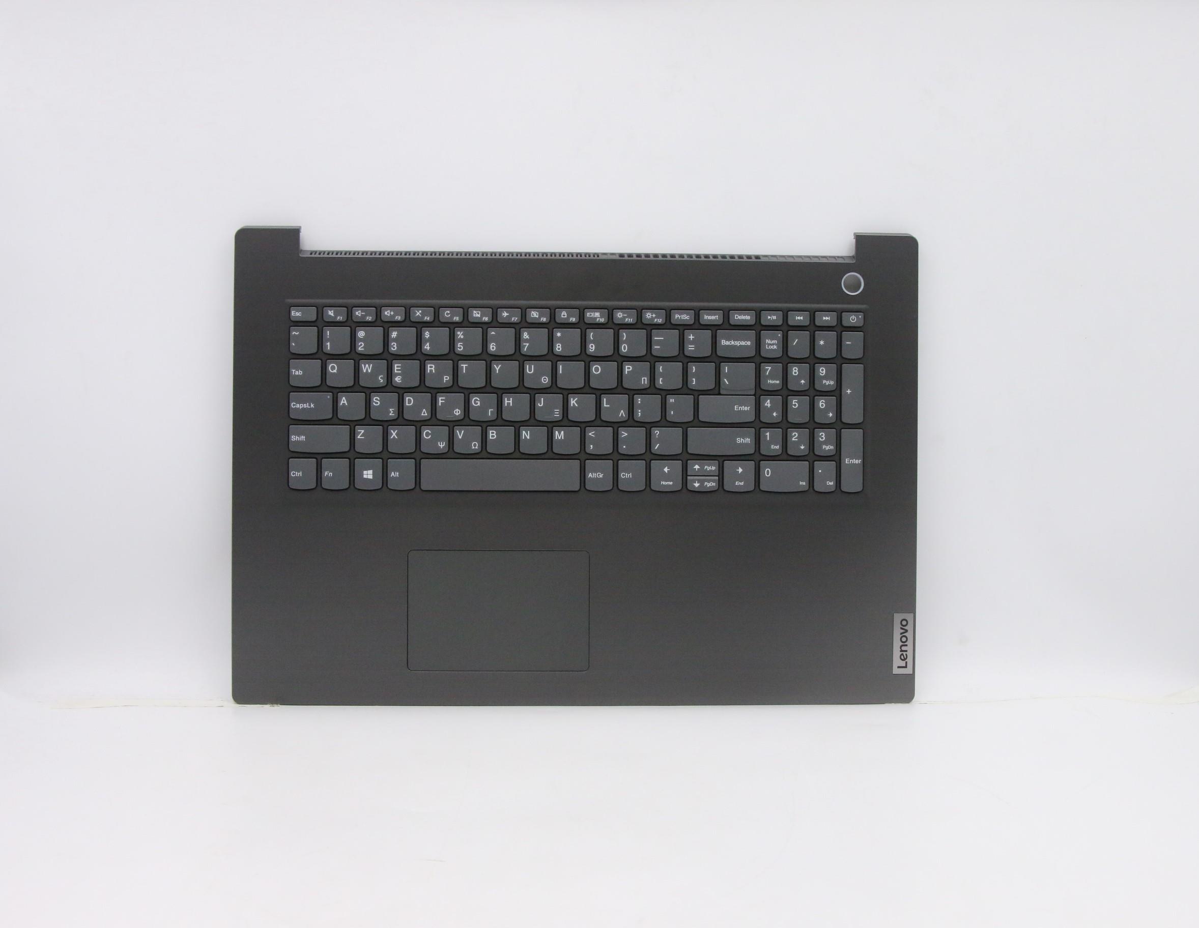 Carcasa superioara cu tastatura palmrest Laptop, Lenovo, V17-IIL Type 82GX, 5CB0Z48327, AP1Y7000200, GS752, AM1JX000100, EC1JX000200, gri, layout GR (greaca)