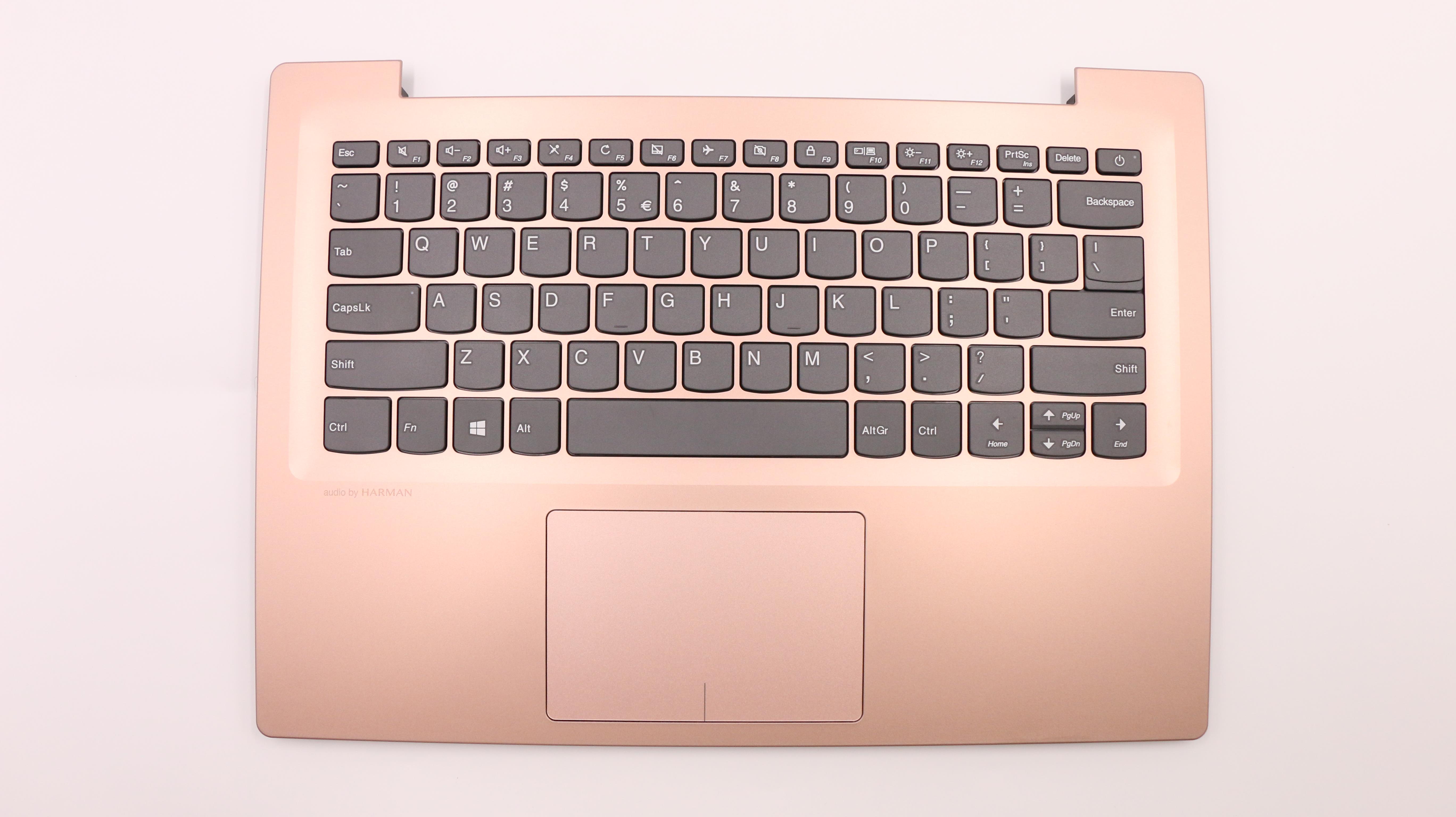 Carcasa superioara cu tastatura palmrest Laptop, Lenovo, IdeaPad 320S-14IKB Type 80X4, 81BN, 5CB0P26010, AP1YS000320, AM1YS000200, roz, layout US