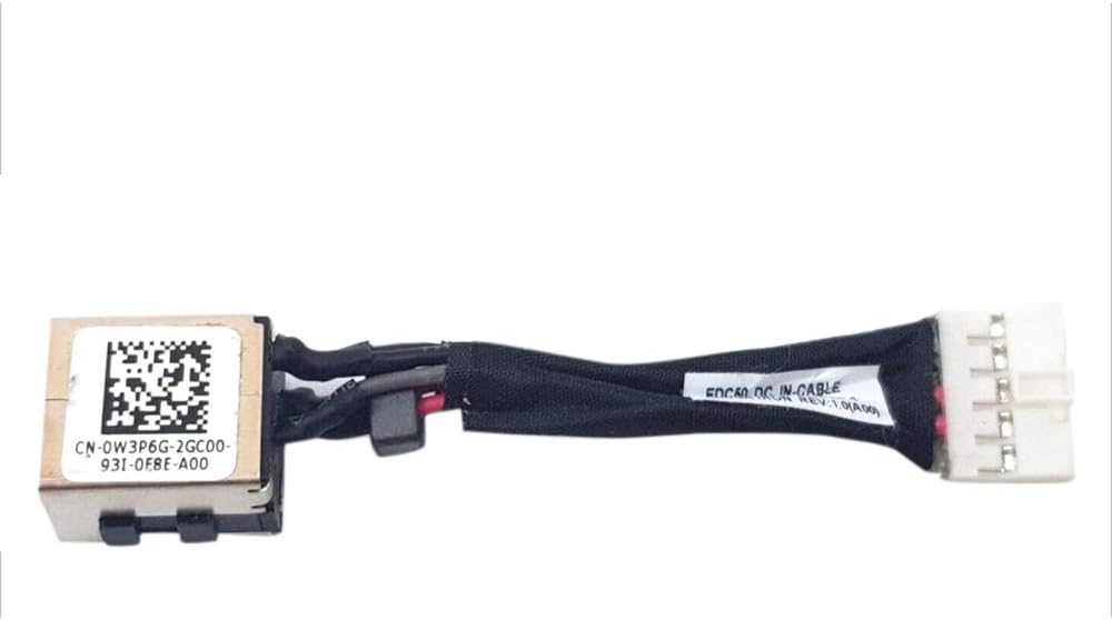 Mufa alimentare Laptop, Dell, Latitude 5501, P80F, P80F003, 0W3P6G, W3P6G, DC301013900, EDC50 DC IN CABLE, 6cm