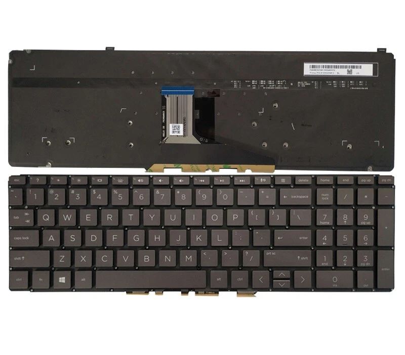 Tastatura Laptop, HP, Spectre X360 15-EB, 15T-EB, TPN-Q226, L95657-001, L95657-B31, iluminata, NightFall Black, layout US