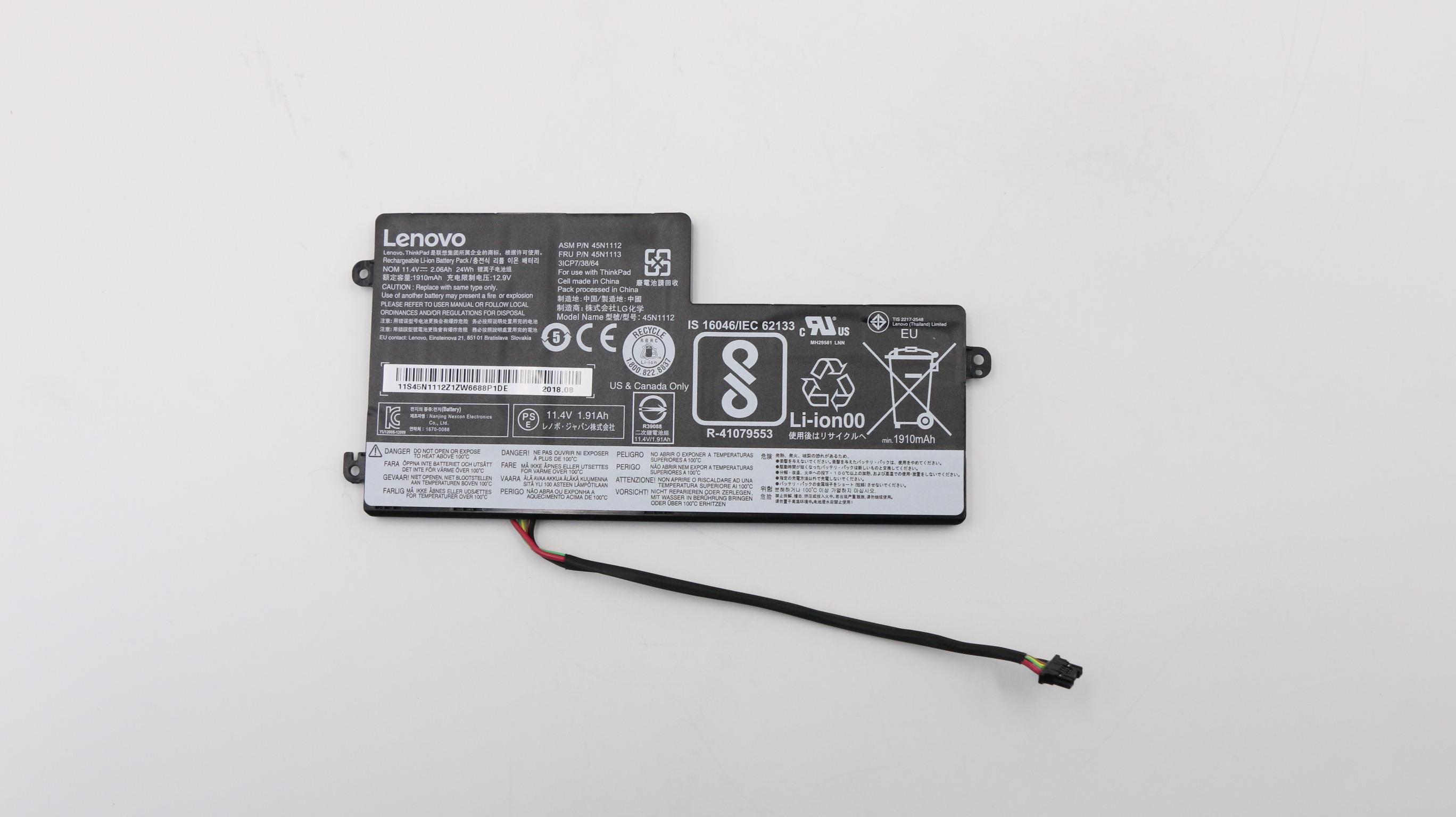 Baterie interna Laptop, Lenovo, ThinkPad T460 Type 20FM, 20FN, 3ICP7/38/64, 45N1111, 45N1112, 11.4V, 1910mAh, 24Wh
