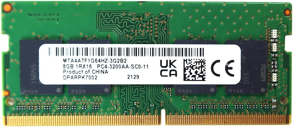 Memorie Ram Laptop Micron 8GB, DDR4, 1Rx16, PC4-3200AA-SC0-11, 3200Mhz, MTA4ATF1G64HZ-3G2B2, PC4-25600, CL22, 1.2V, Non-ECC, sodimm, 260 pini