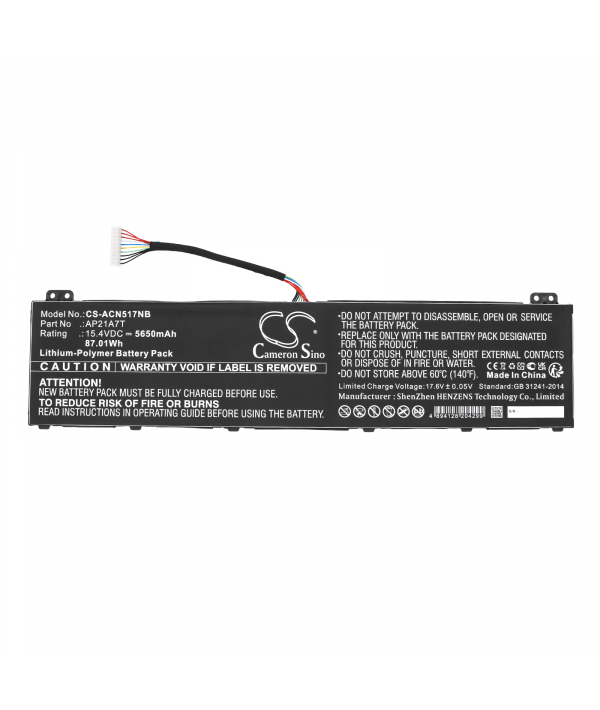 Baterie compatibila Laptop Gaming, AP21A7T, AP21A8T, AP21A5T, CS-ACN517NB, KT.00405.012, KT.0040G.014, KT0040G012, KT0040G014, 5650mAh, 87.01Wh