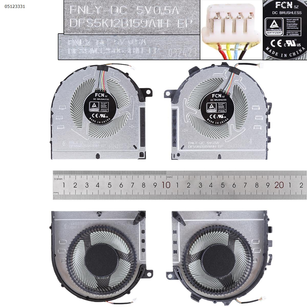 Set coolere Laptop Gaming, Lenovo, IdeaPad 3-15IHU6 Type 81K1, 82MG, 0.5V, 0.5A, 2.25W