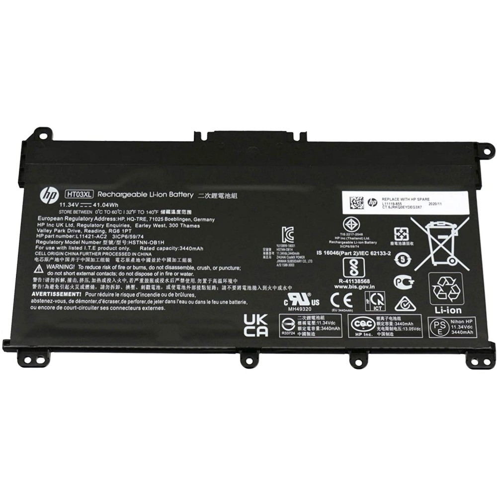Baterie Laptop, HP, ProBook 470 G9, HW03XL, L11421-1C2, L56025-AC1, 3ICP6/59/74, HSTNN-OB1L, HT03XL, 11.34V, 3420mAh, 41Wh