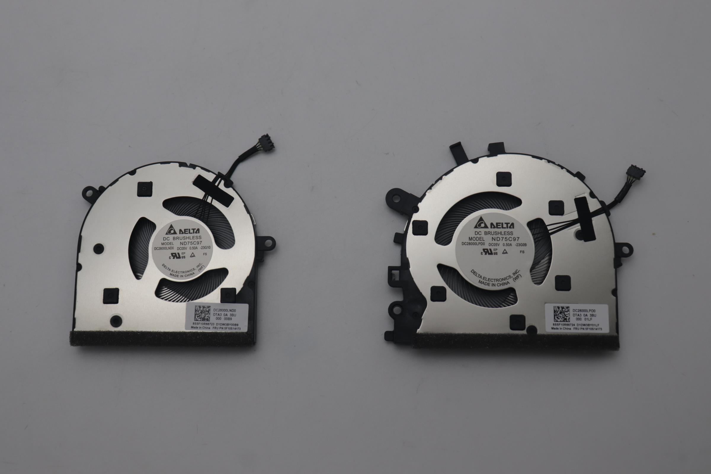 Set coolere Laptop 2-in-1, Lenovo, Yoga 9 14IMH9 Type 83AC, 5F10S14172, 5F10S14173, ND75C97-23G09, DC28000LPD0, ND75C97-23G10, DC28000LND0, BAPC0705R5HY004, DC28000LPV0, BAPB0605R6HY014, DC28000LNV0, 5V, 0.50A