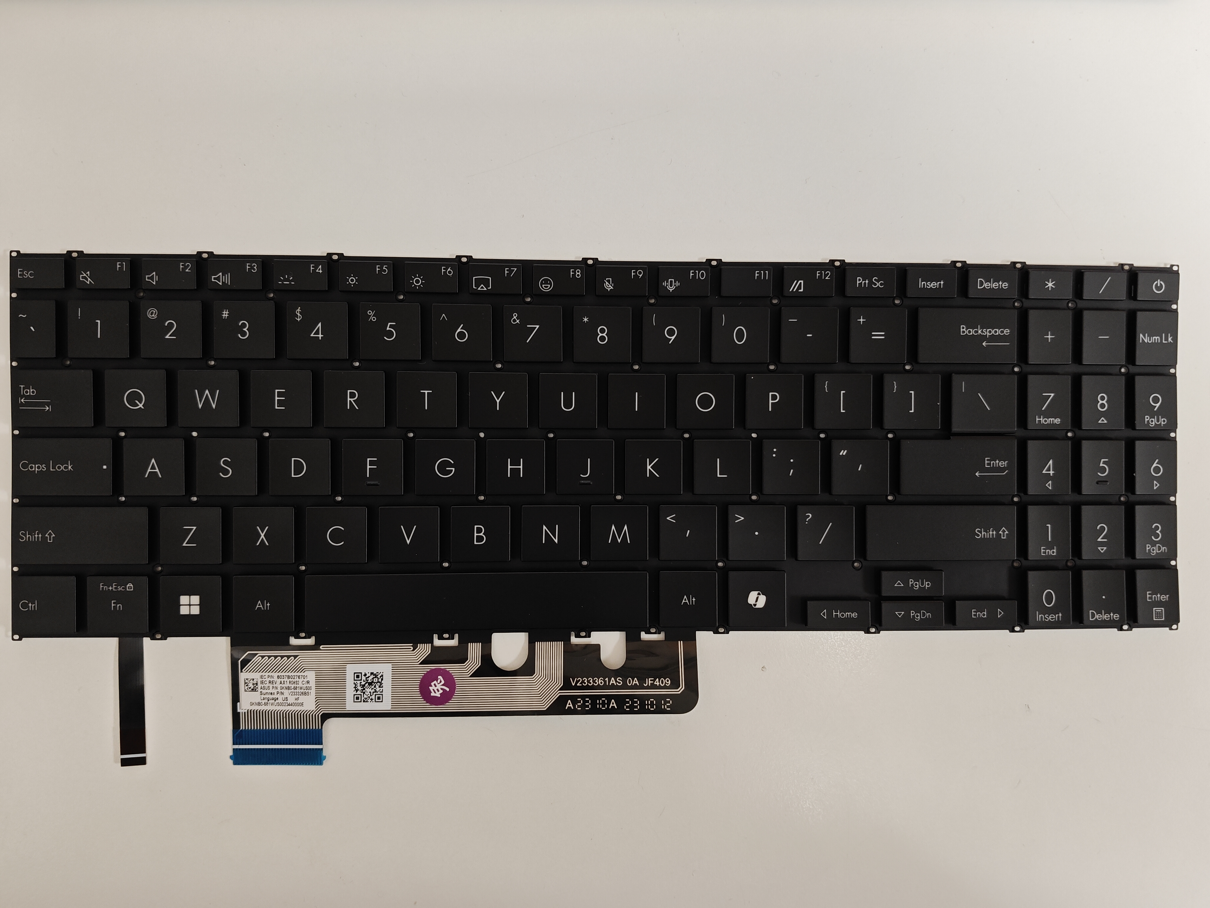 Tastatura Laptop, Asus, VivoBook S16 S5606C, S5606CA, S5606M, S5606MA, S5606K, S5606KA, S5606U, S5606UA, S5606W, S5606WA, iluminata, neagra, layout US