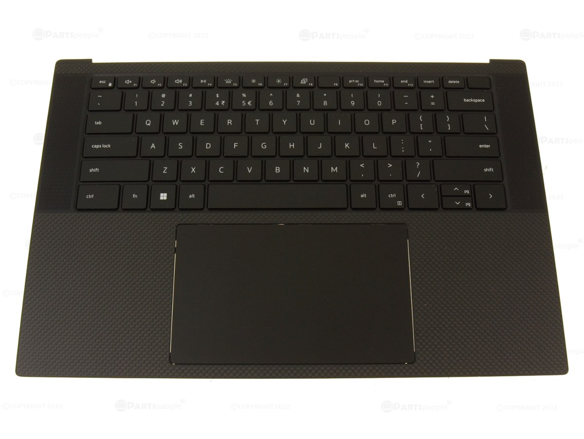 Carcasa superioara cu tastatura palmrest Laptop, Dell, XPS 15 9500, P91F, P91F002, 6JV4G, 06JV4G, 08NGH, 008NGH, EA2SH000100, iluminata, neagra, cu touchpad, layout US