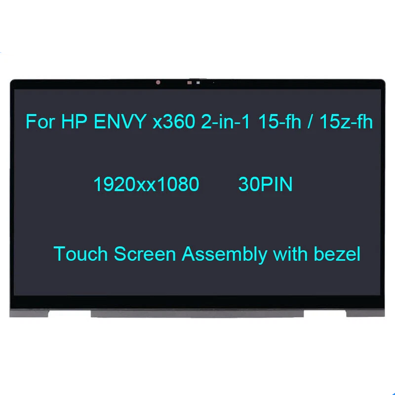 Ansamblu Display cu touchscreen Laptop, HP, Envy X360 15-FE, N48155-001, N53113-001, FHD, 1920x1080, LED, AP3VY000121, 30 pini