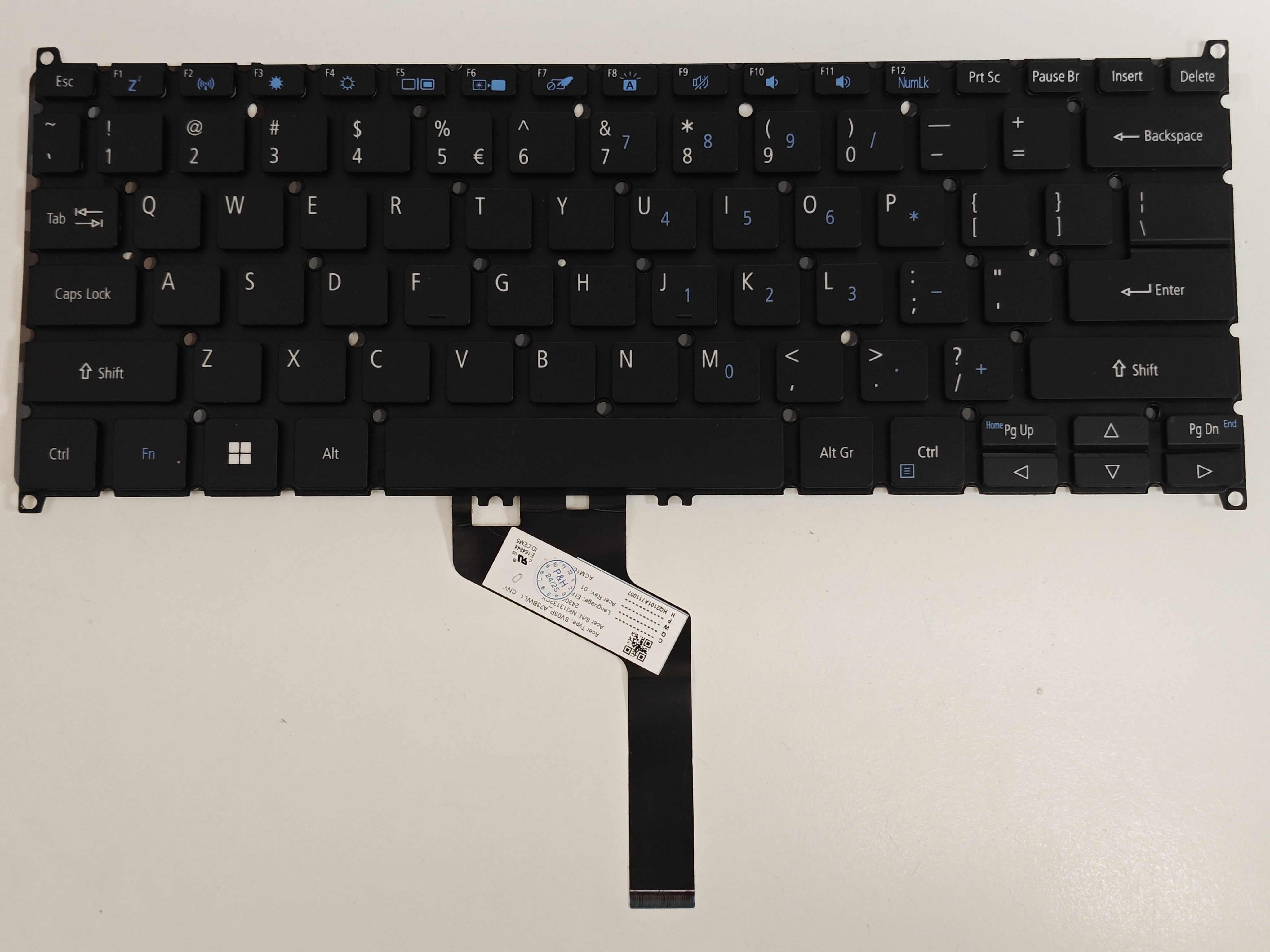 Tastatura Laptop, Acer, TravelMate P6 P614-51T-G2, P614-51TG, P614-51TG-G2, N18P6, iluminata, neagra, layout US
