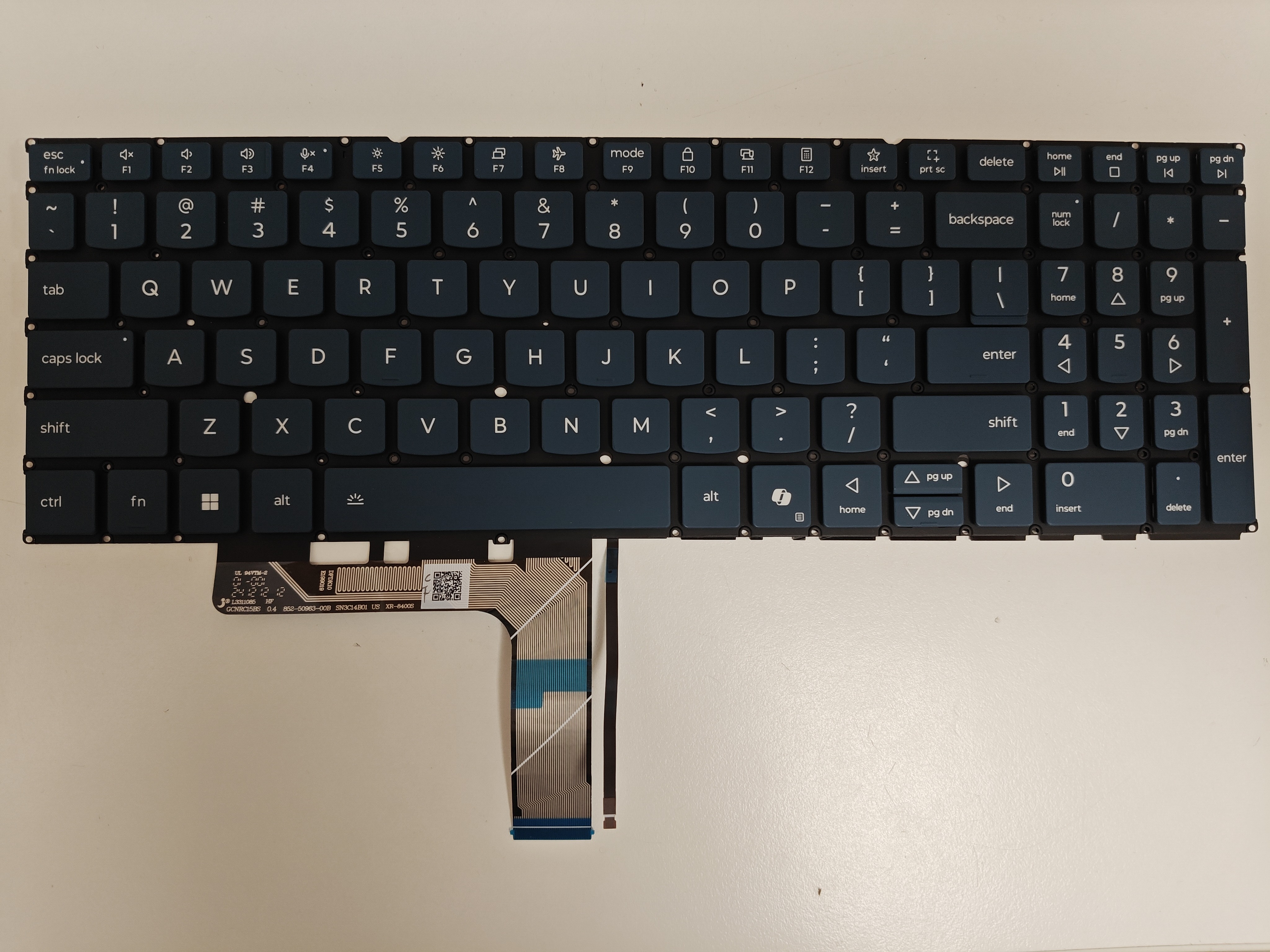 Tastatura Laptop 2-in-1, Lenovo, Yoga 7 16ILL10 Type 83JT, iluminata, albastra, layout US