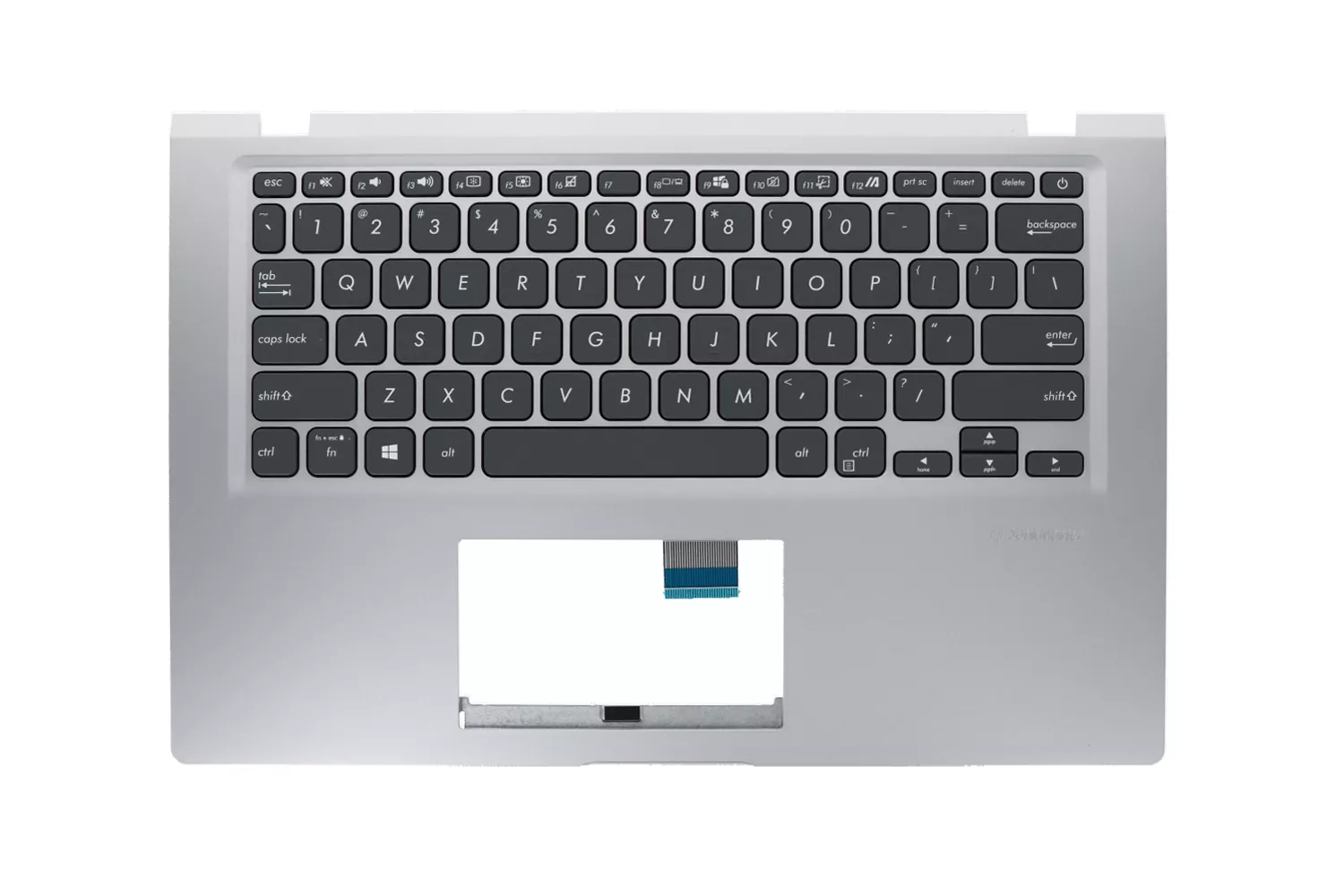 Carcasa superioara cu tastatura palmrest Laptop, Asus, VivoBook 14 X415J, X415JA, X415JANS, X415JF, X415JP, 90NB0ST1-R30US0, 39XKUTAJN50, 13NB0ST1P01013-3, X415JA-1S, argintie, layout US