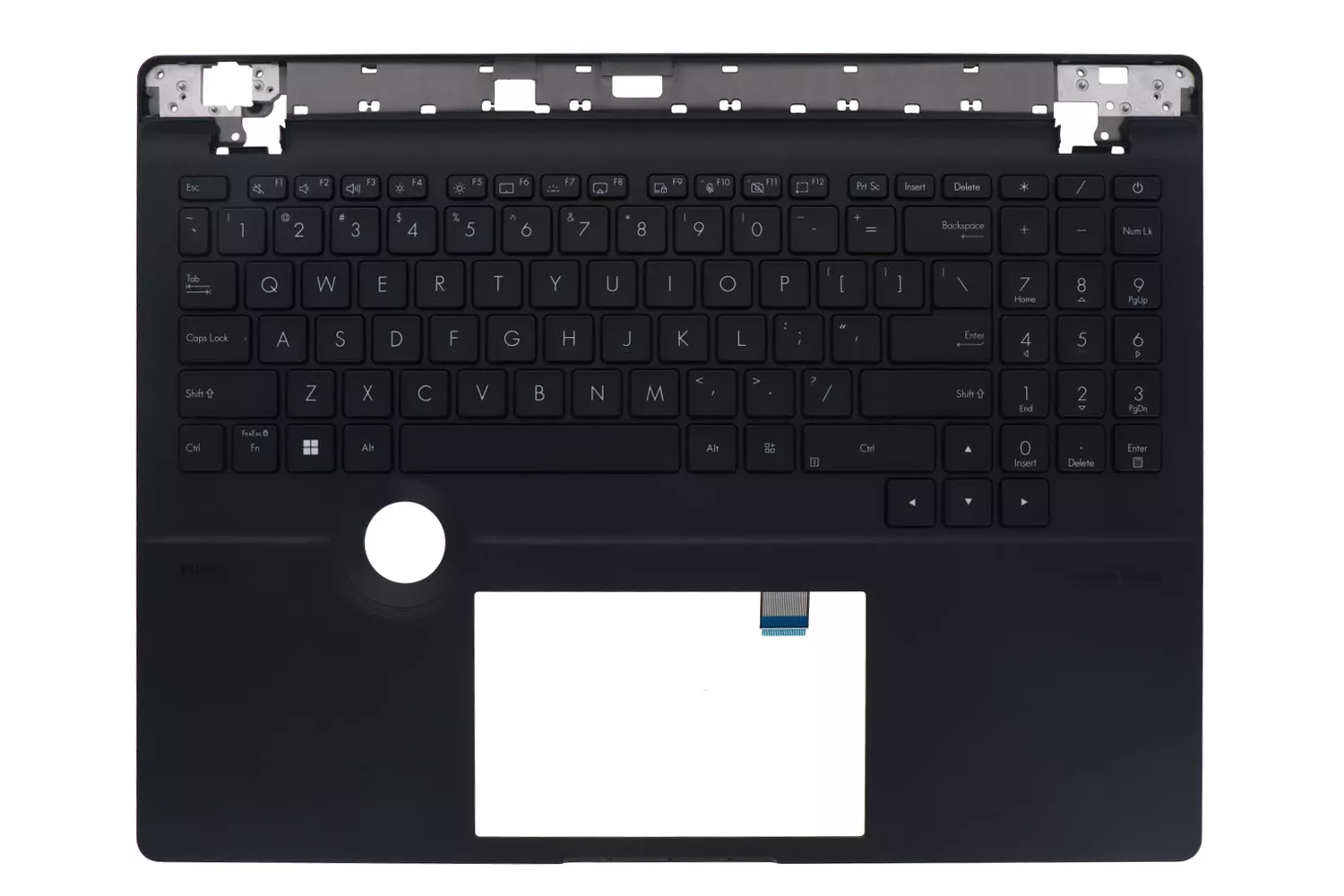 Carcasa superioara cu tastatura palmrest Laptop, Asus, ProArt StudioBook Pro 16 W7604J, W7604J3D, 90NB10B1-R30US0, 3AEXKTAJN00, W7604J3D-2K, iluminata, neagra, layout US
