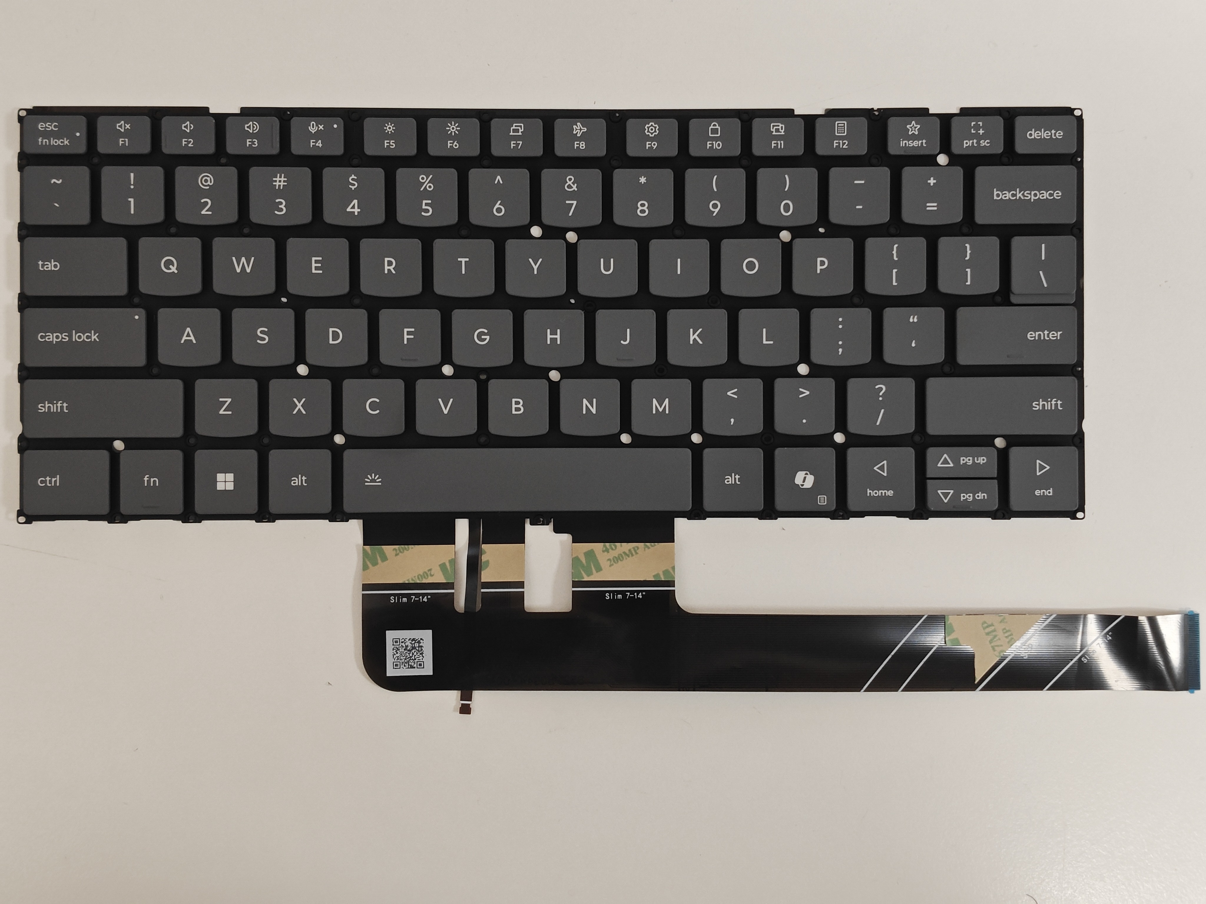Tastatura Laptop, Lenovo, Yoga Slim 7 15ILL9 Type 83HM, iluminata, gri, layout US