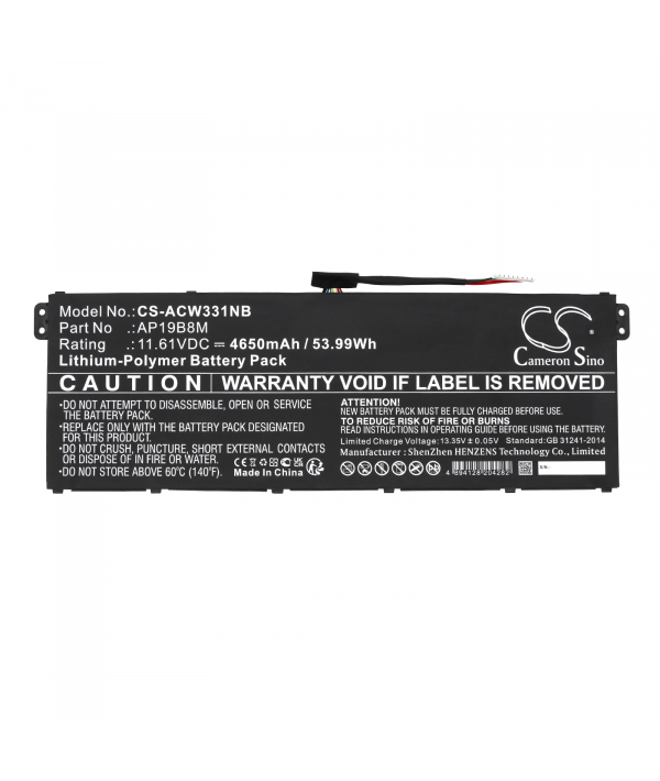 Baterie compatibila Laptop, Acer, Swift 3 SF314-59, KT.0030G.024, CS-ACW331NB, 3ICP5/82/70, AP19B8M, 11.61V, 4650mAh, 53.99Wh
