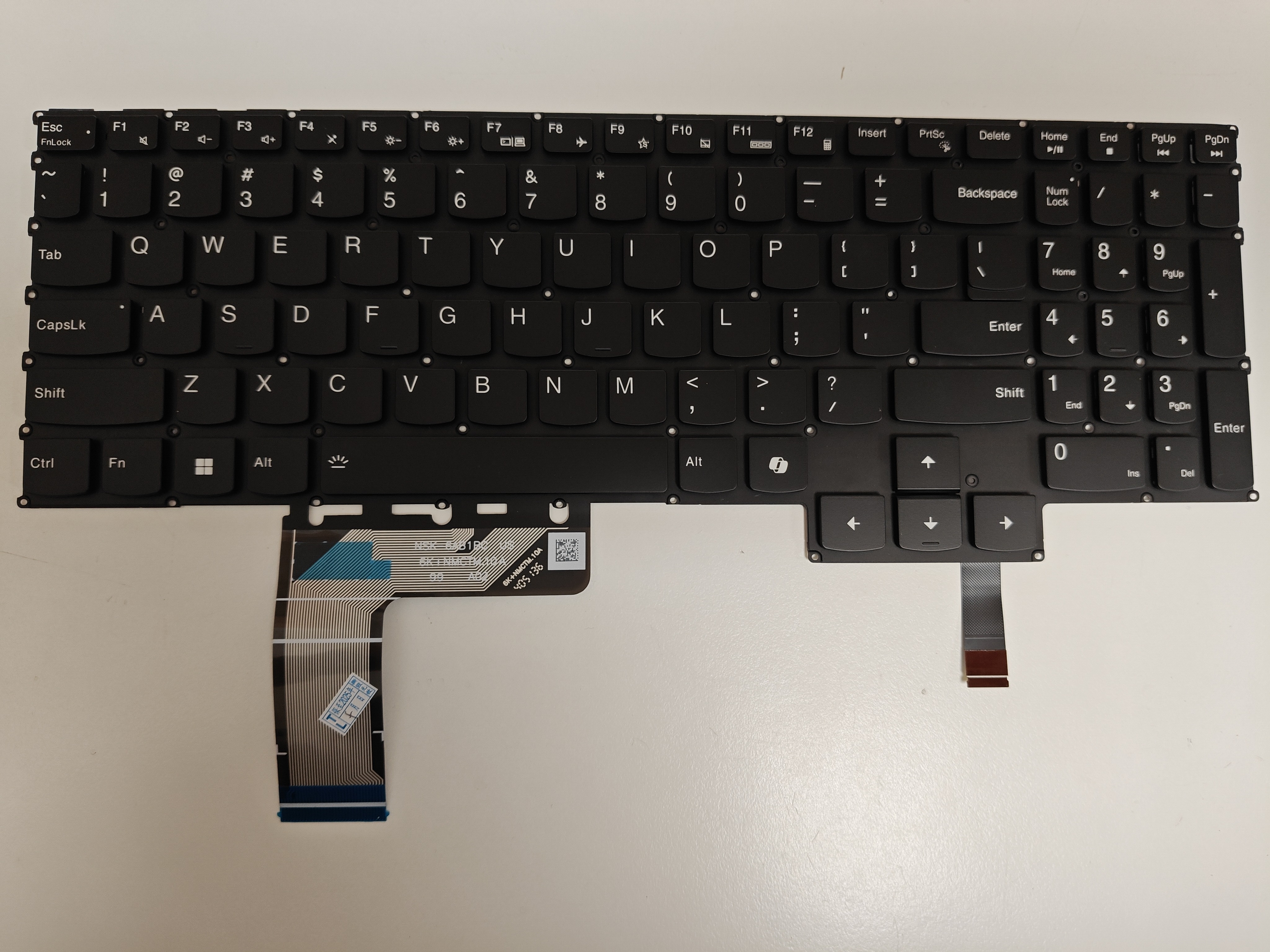 Tastatura Laptop, Lenovo, Legion Slim 5 16ARP9 Type 83EX, iluminata RGB, neagra, layout US