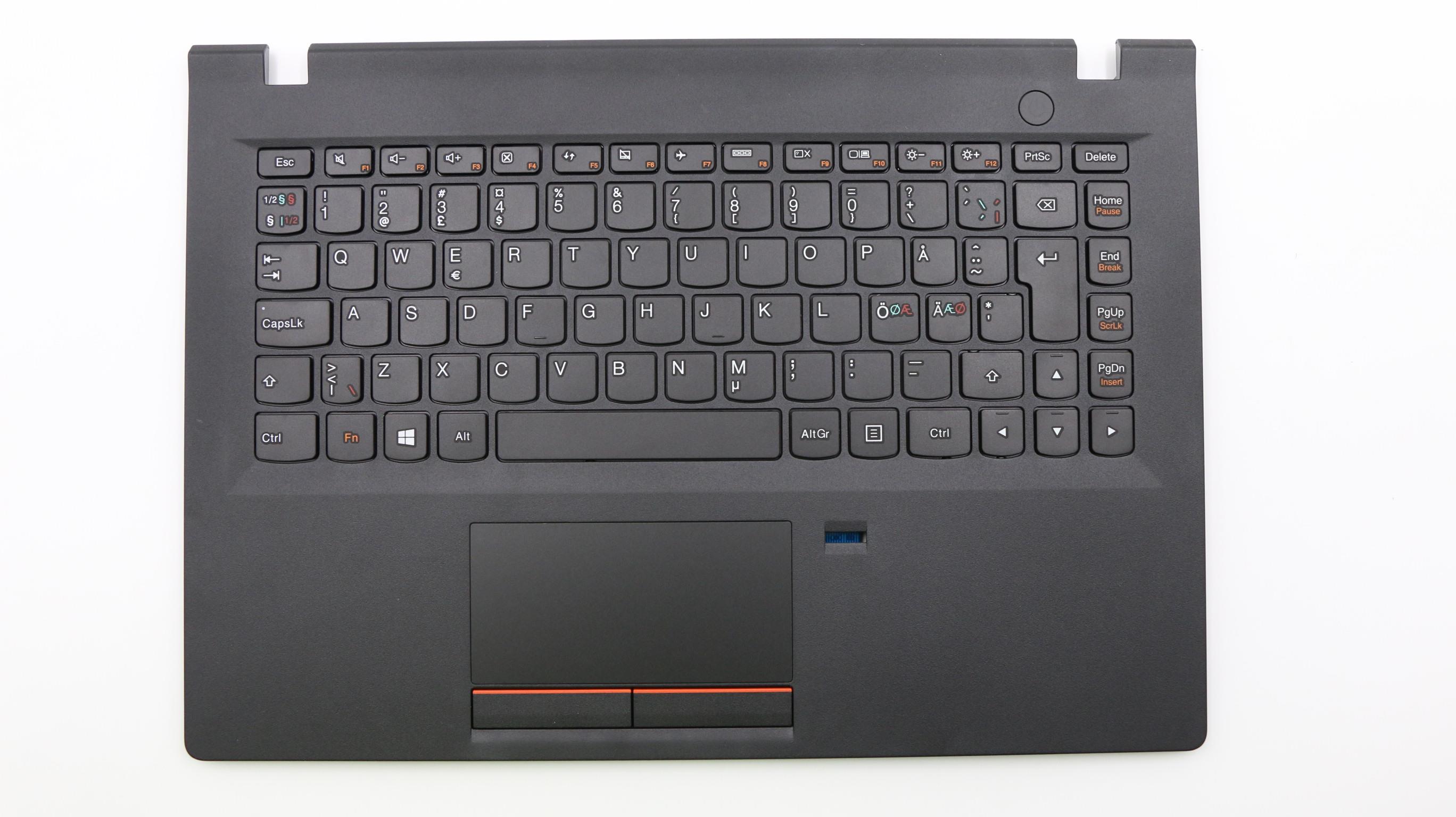Carcasa superioara cu tastatura palmrest Laptop, Lenovo, E31-80 Type 80MX, 5CB0J36141, AP1BM000300, finger, neagra, layout nordic
