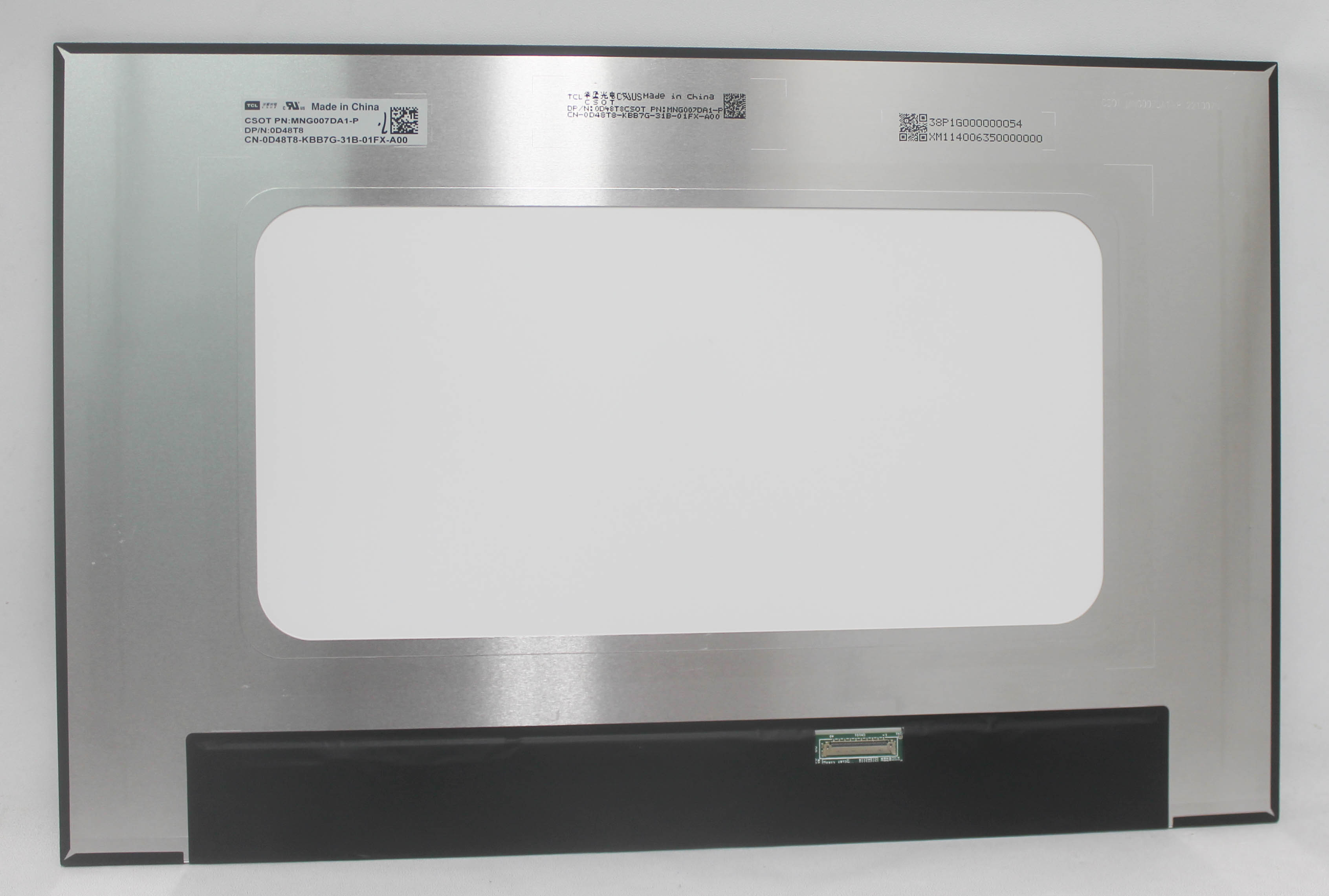 Display Laptop, Dell, Inspiron 16 Plus 7630, P125F, P125F004, 0D48T8, D48T8, MNG007DA1-P, 16 inch, 2560x1600, WQXGA, 120Hz, conector ingust, 40 pini