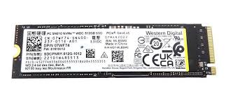 Solid State Drive (SSD) Western Digital (WD), 512GB, PCIe 4.0 x 4, NVMe M.2, SN810, SDCPNRY-512G-1012, 07WF74, 6000 MB/s, 4000 MB/s, Laptop/Desktop
