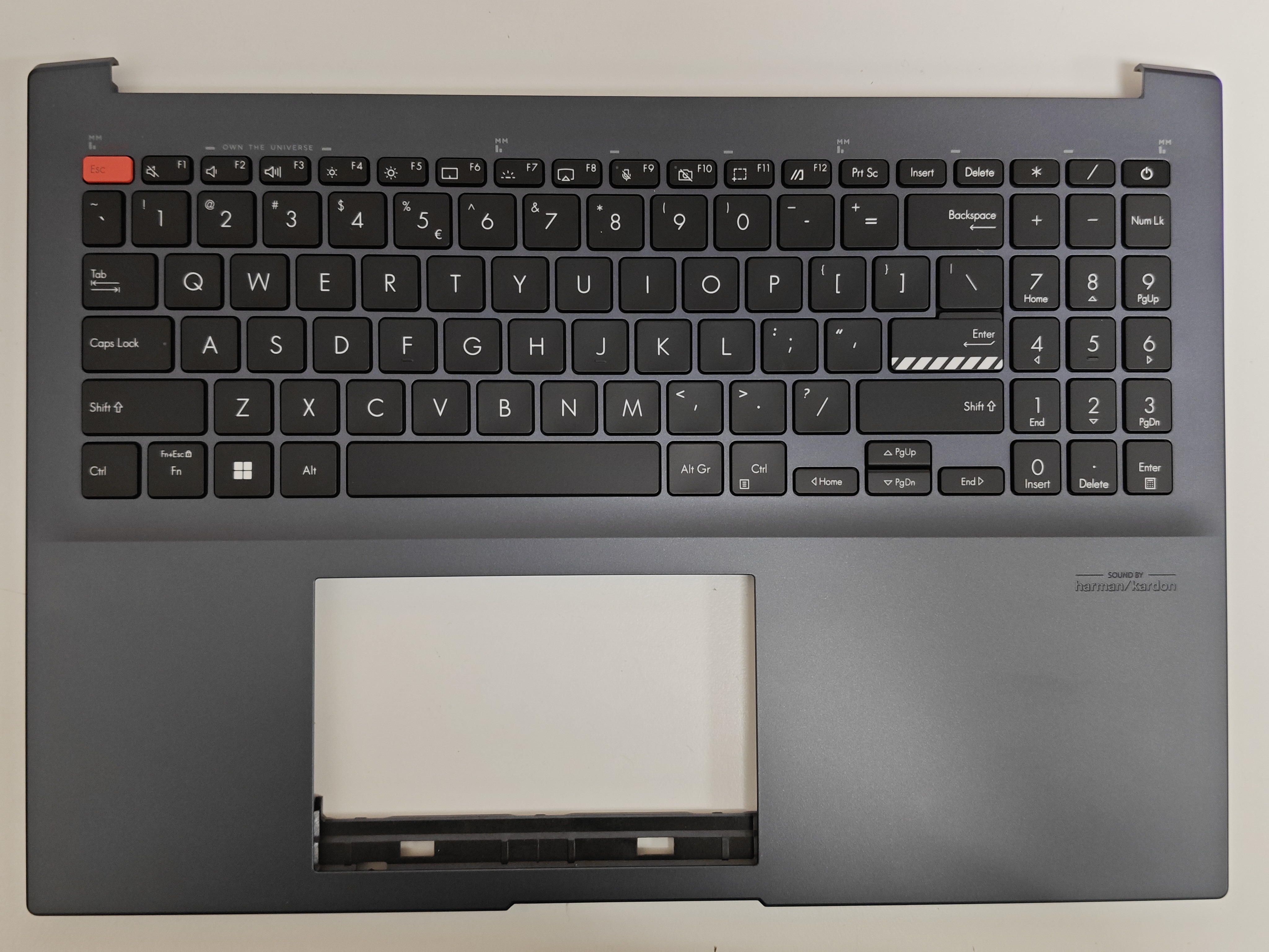 Carcasa superioara cu tastatura palmrest Laptop, Asus, Vivobook Pro 16 K6602Z, K6602ZC, K6602ZE, 90NB0Z41-R30US0, 90NB0Z41-R30UI0, K6602ZE-2B, NB6177, HQ207220900002921, iluminata, neagra, layout US