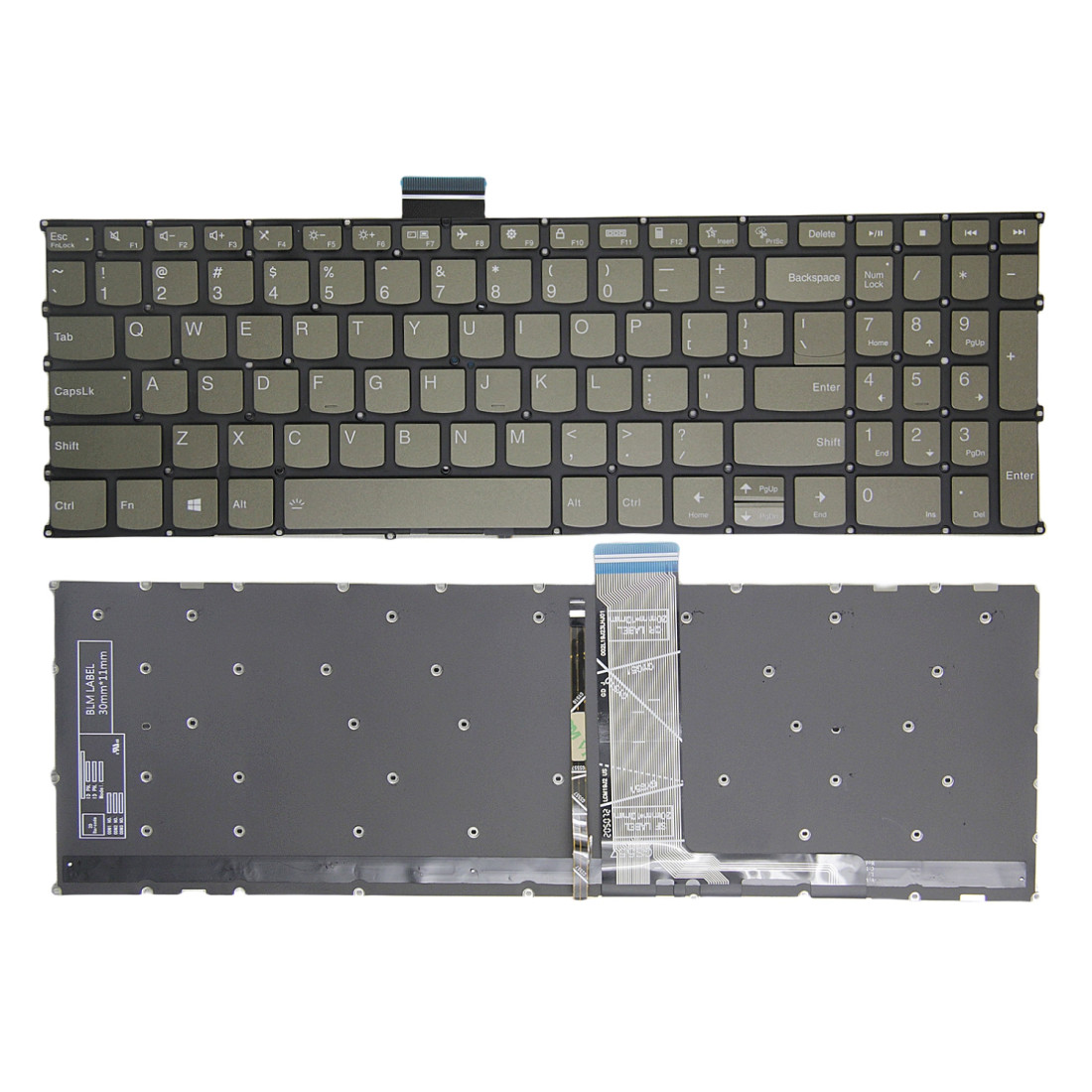 Tastatura Laptop, Lenovo, IdeaPad Slim 5 15IRU9 Type 83D0, iluminata, Dark Moss, layout US