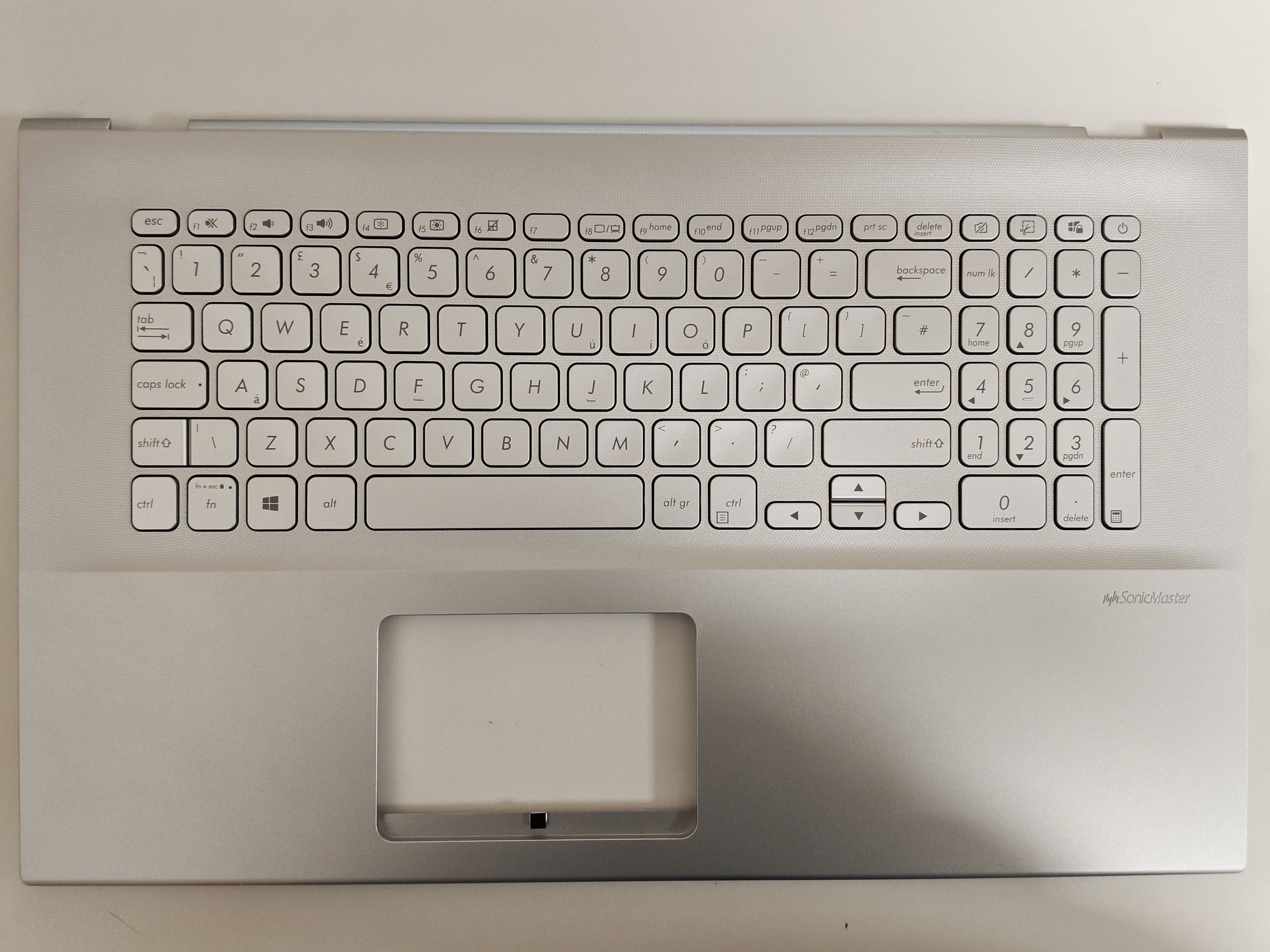 Carcasa superioara cu tastatura palmrest Laptop, Asus, Business P1701F, P1701FA, P1701FB, 90NB0TW1-R30UK0, 90PC27380100GZ, 13NB0TW0M01011, 13N1-D0A0101, 13N1-D0A0401, argintie, layout UK