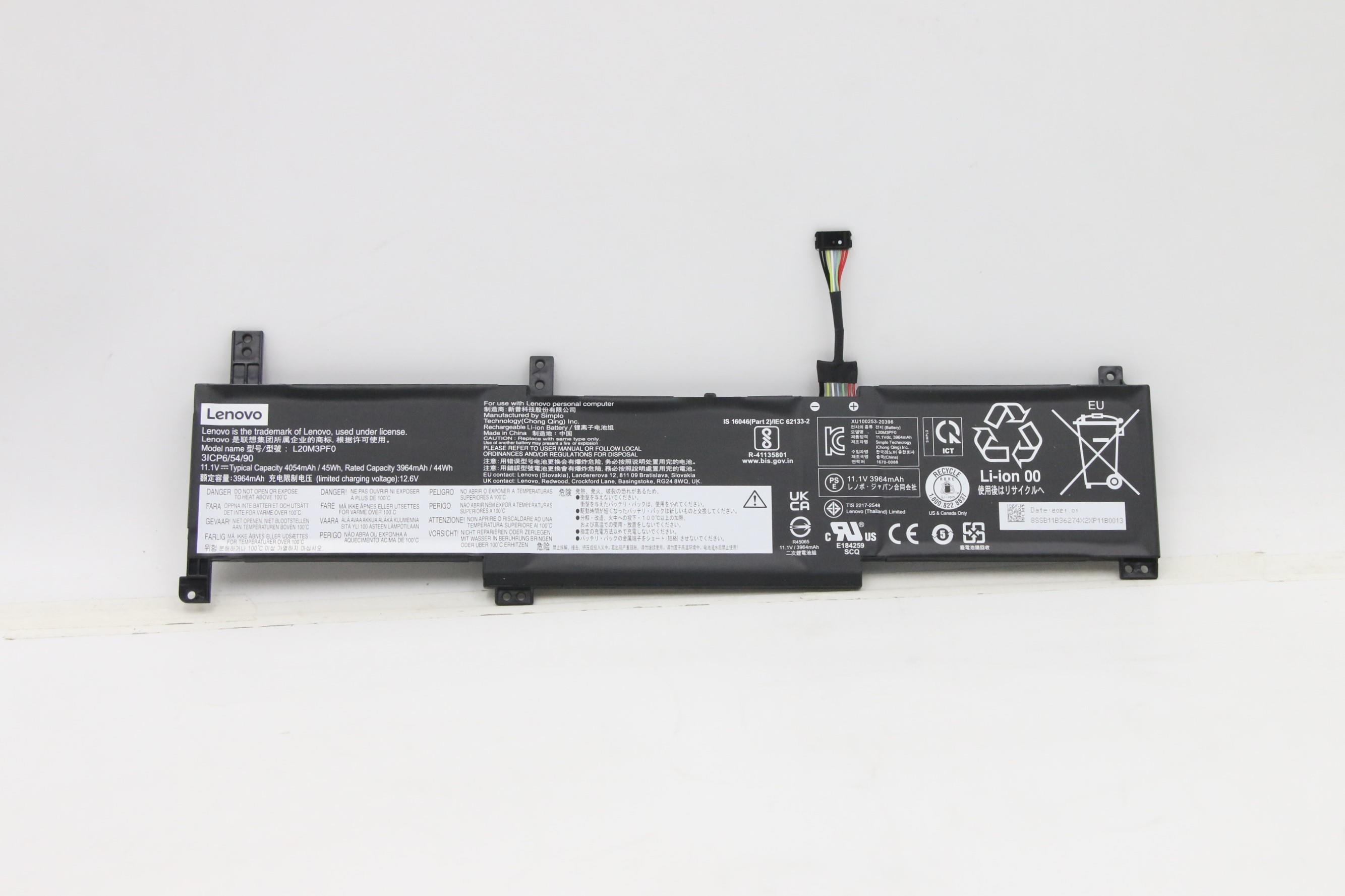 Baterie Laptop, Lenovo, IdeaPad 3 14ABA7 Type 82RM, 5B11N52044, 3ICP6/54/90, L20C3PF0, 11.1V, 3964mAh, 45Wh