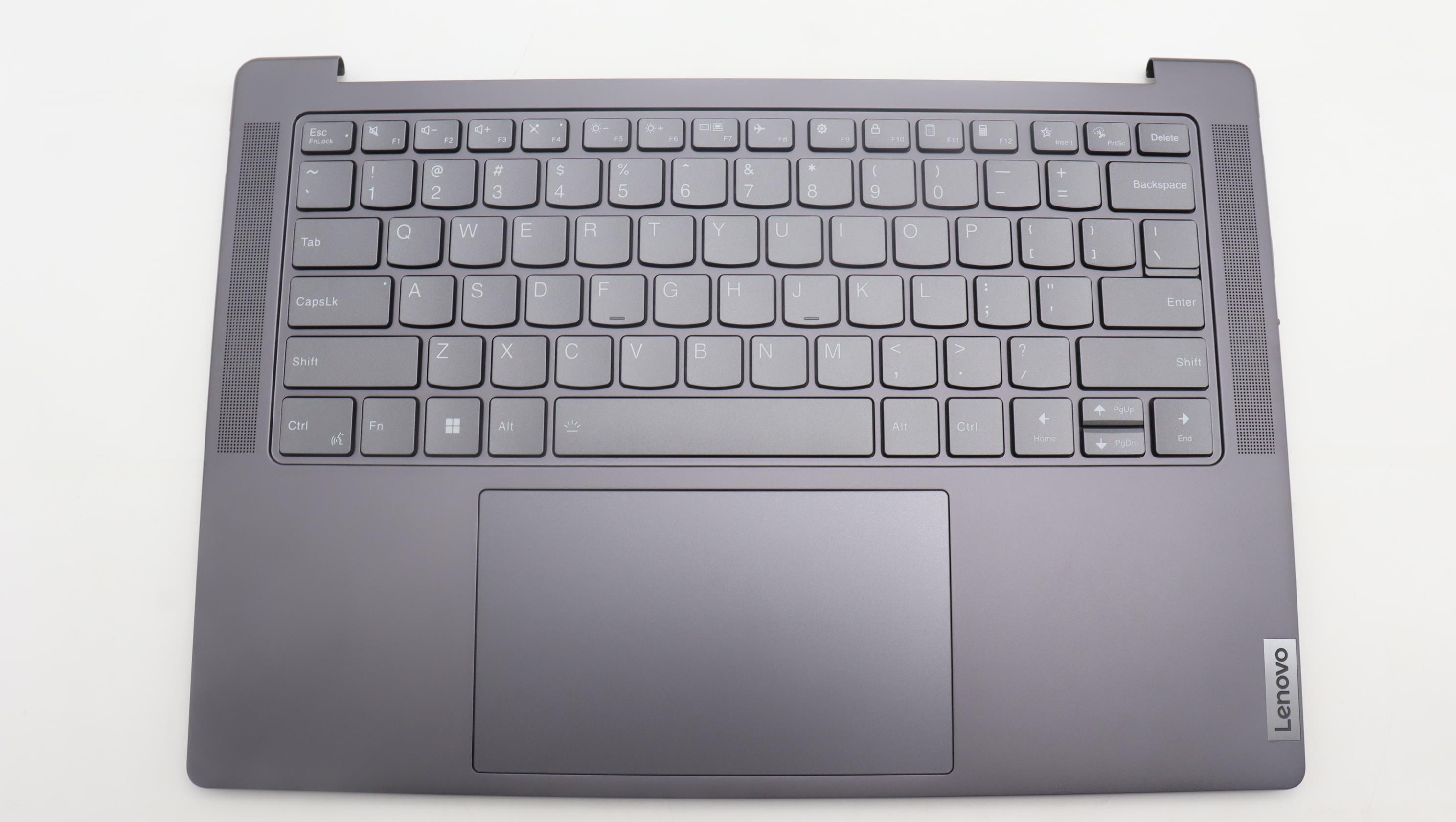 Carcasa superioara cu tastatura palmrest Laptop, Lenovo, Yoga Pro 7 14APH8 Type 82Y8, 5CB1L80275, HQ207220BC000, HQ269010001H0, NB6369, iluminata, Storm Grey, layout US