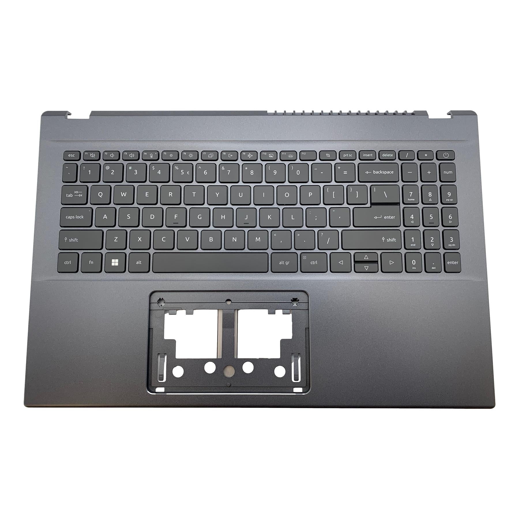 Carcasa superioara cu tastatura palmrest Laptop, Acer, Aspire 7 A715-51G, 6B.QHTN7.030, EAZYX00201A, iluminata, neagra, layout US