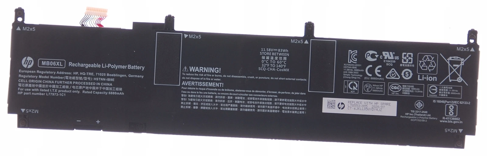 Baterie Laptop, HP, ZBook Studio G8, L78553-005, L77973-1C2, HSTNN-IB9E, 11.58V, 6880mAh, 83Wh