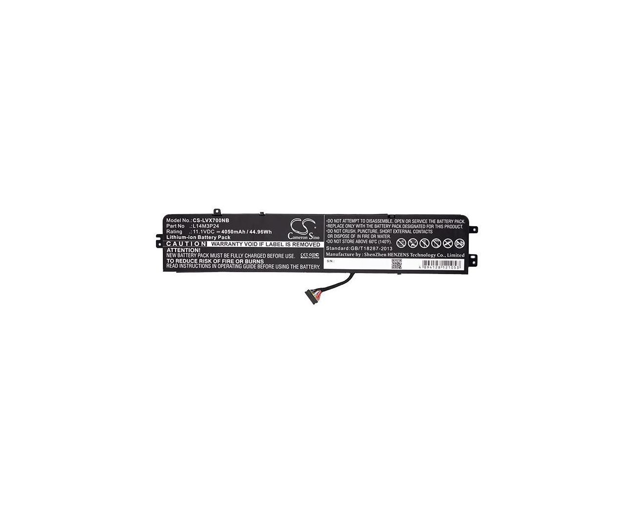 Baterie Laptop, Lenovo, IdeaPad 700-17ISK Type 80RV, 5B10H41181, 3ICP6/54/90, CS-LVX700NB, L14M3P24, 11.1V, 4050mAh, 44.96Wh
