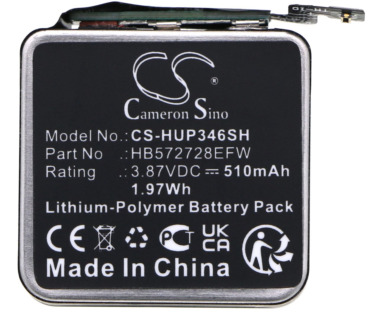 Baterie compatibila Ceas SmartWatch, Huawei, GT 3 Pro, 46mm, CS-HUP342SH, HB522025EFW, 3.87V, 290mAh, 1.12Wh