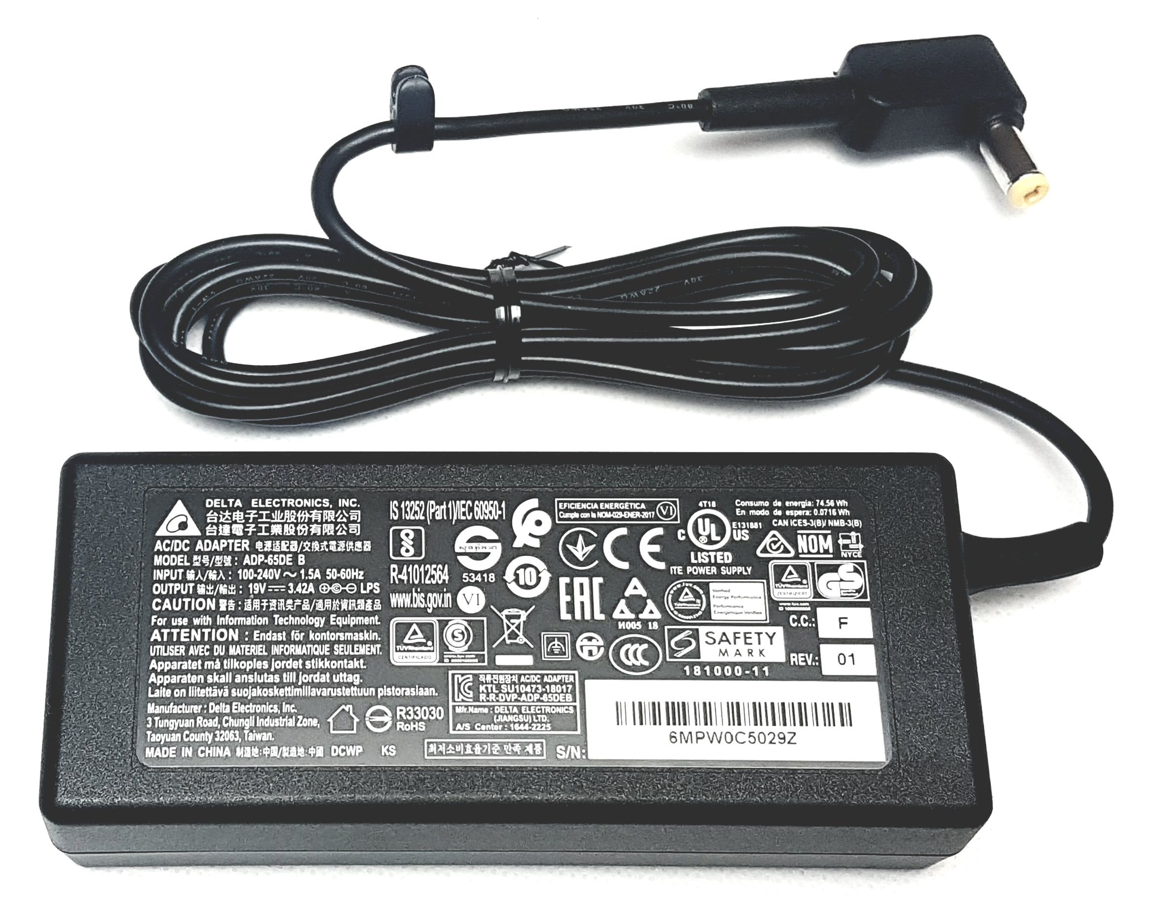 Incarcator Laptop, Acer, Aspire E1-531, E1-531G, E1-521, E1-521G, E1-571, E1-571G, 19V, 3.42A, 65W, 5.5x1.7mm