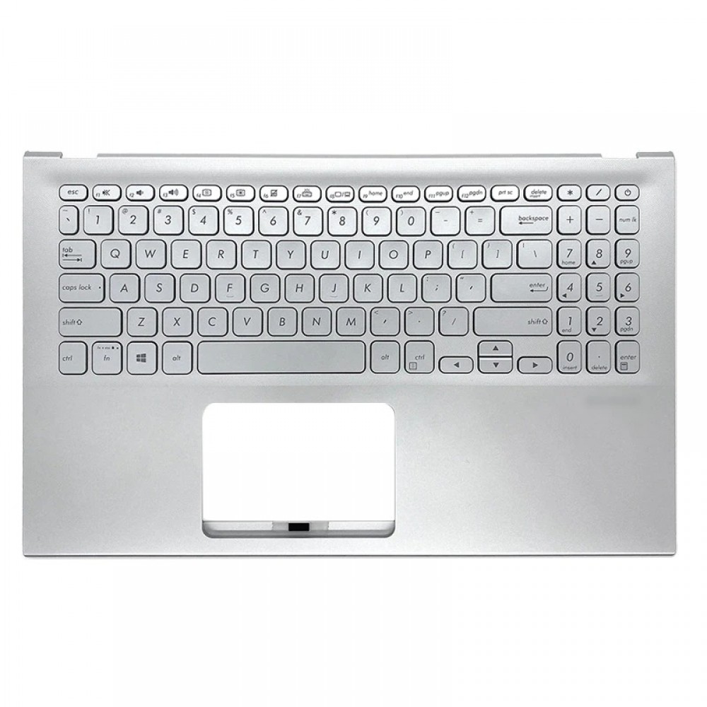Carcasa superioara palmrest cu tastatura Laptop, Asus, VivoBook 15 R564D, R564DA, R564DK, R564F, R564FA, R564FJ, R564J, R564JA, 90NB0KR2-R31UI0, 13NB0KA2P02021-1, 13N1-6TA0912, X512FA-8S, iluminata, argintie, layout US