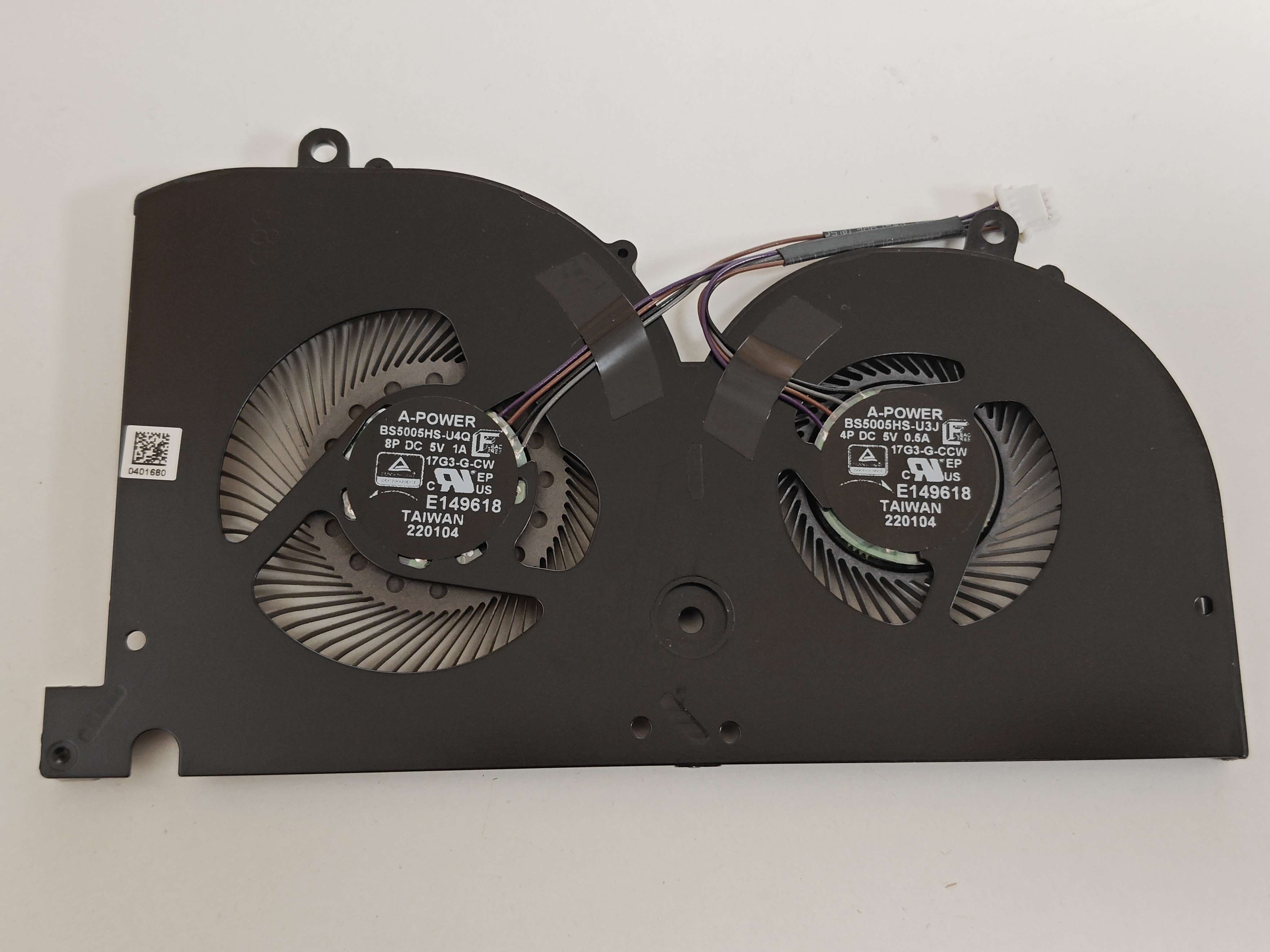 Cooler placa video Laptop, MSI, GS75 Sealth 10SE, 10SD, 10SES, 10SF, 10SFS, 10SGS, MS-17G3, BS5005HS-U4Q, 17G3-G-CW, 5V, 1A, BS5005HS-U3J, 17G3-G-CCW, 5V, 0.5A, GPU