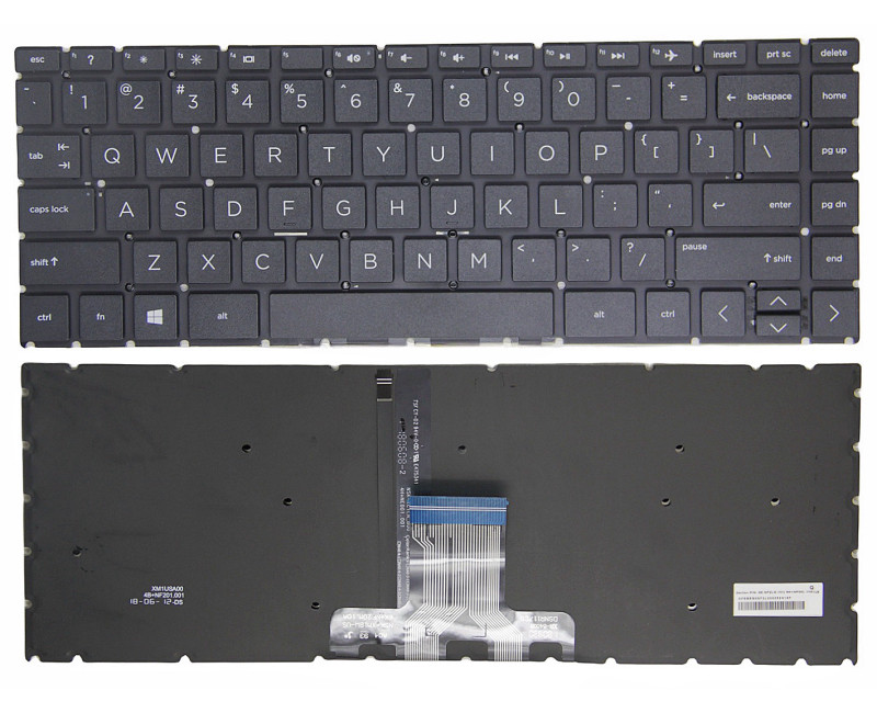 Tastatura Laptop, HP, 14S-FR, 14S-FY, iluminata, neagra, layout US