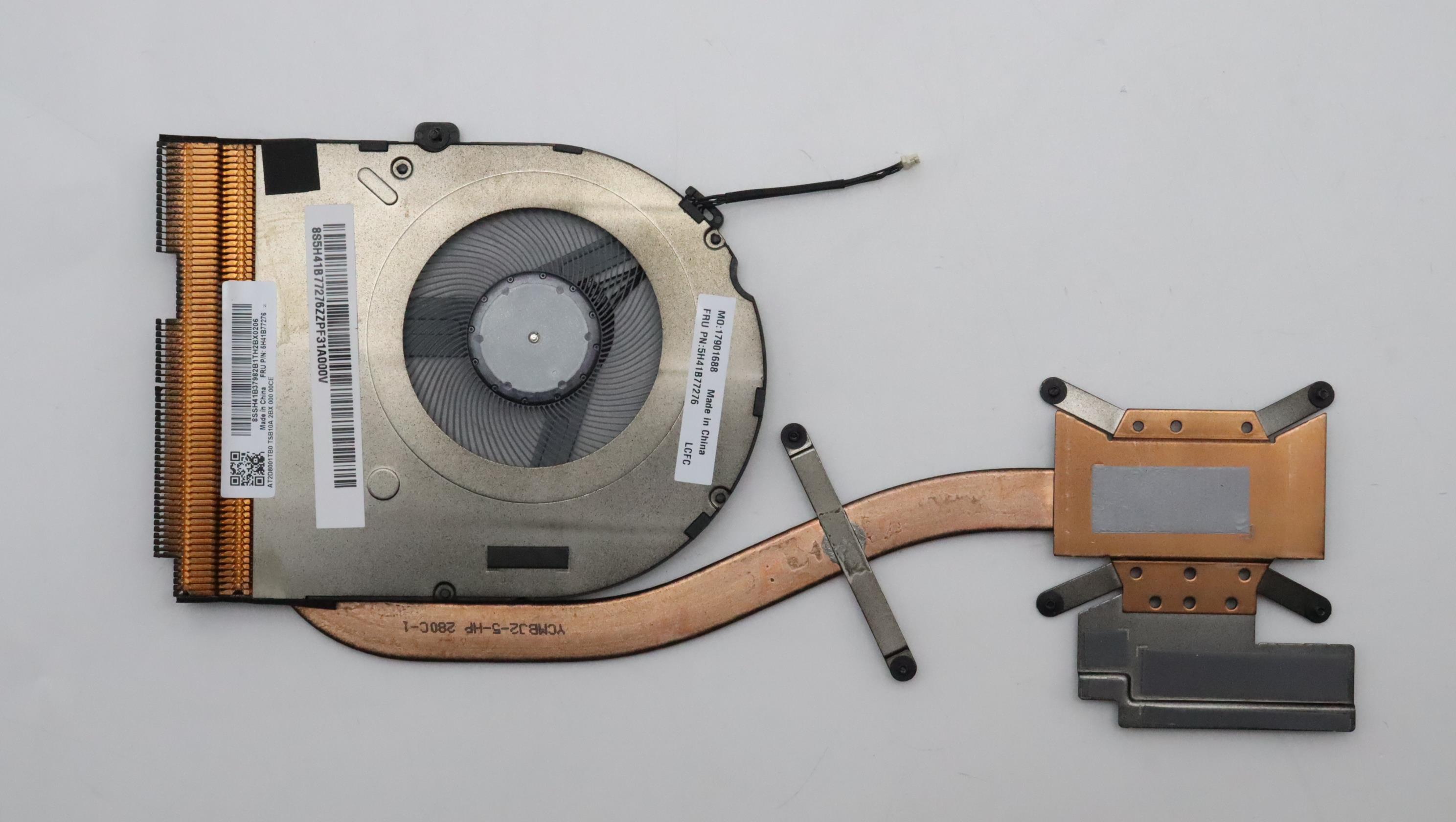 Cooler cu radiator compatibil Laptop, Lenovo, ThinkPad 5H41B77270, 5H41B77273, 5H41B77386, 5H41B77388, 5H41B77390, AT2D3001TB0, M-280C-1, UMA, pentru placa video integrata, 5V, 0.38A