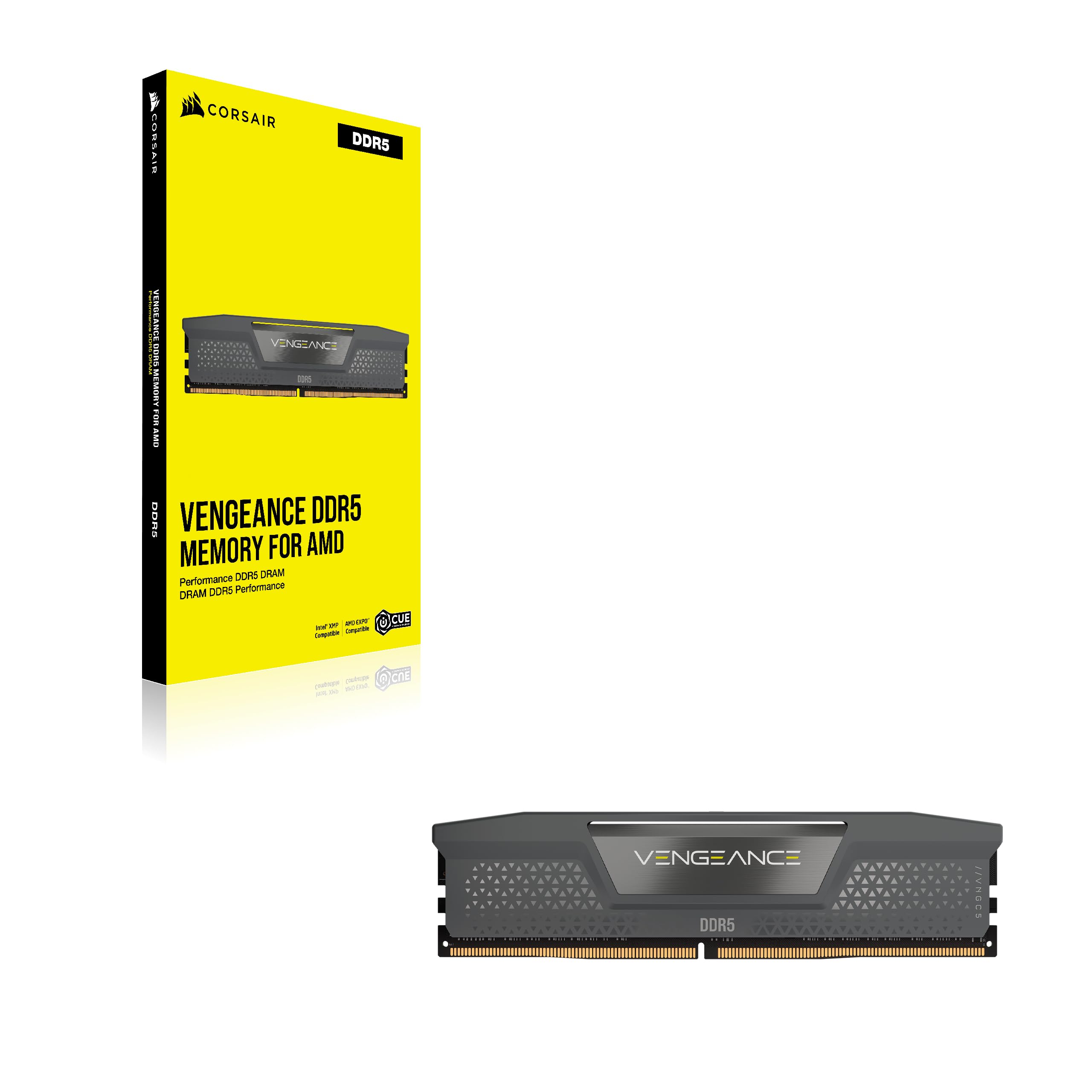 Memorie RAM Corsair Vengeance 16GB DDR5 6000MHz CL36 UDIMM pentru Desktop, CMK16GX5M1E6000Z36